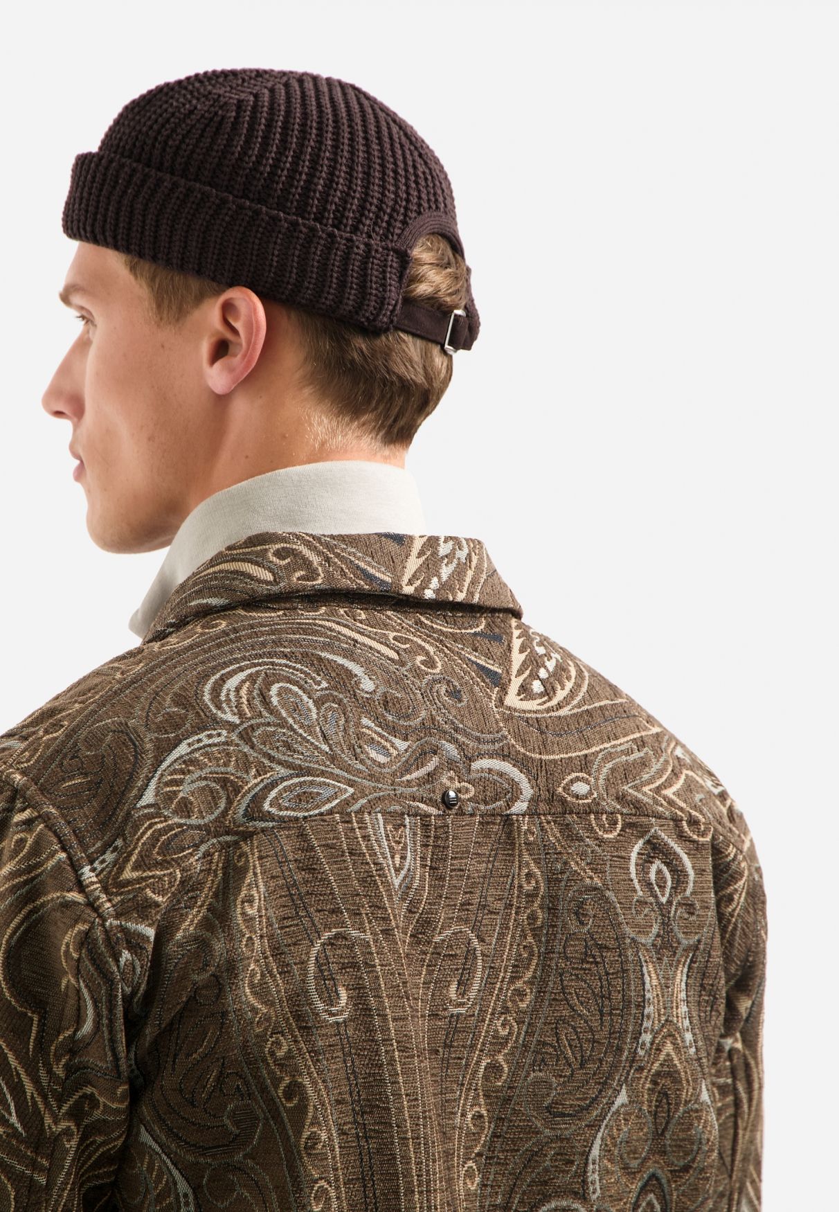 No Excess Overshirt Buttons Fancy Jacquard 040 brown 2900159474043