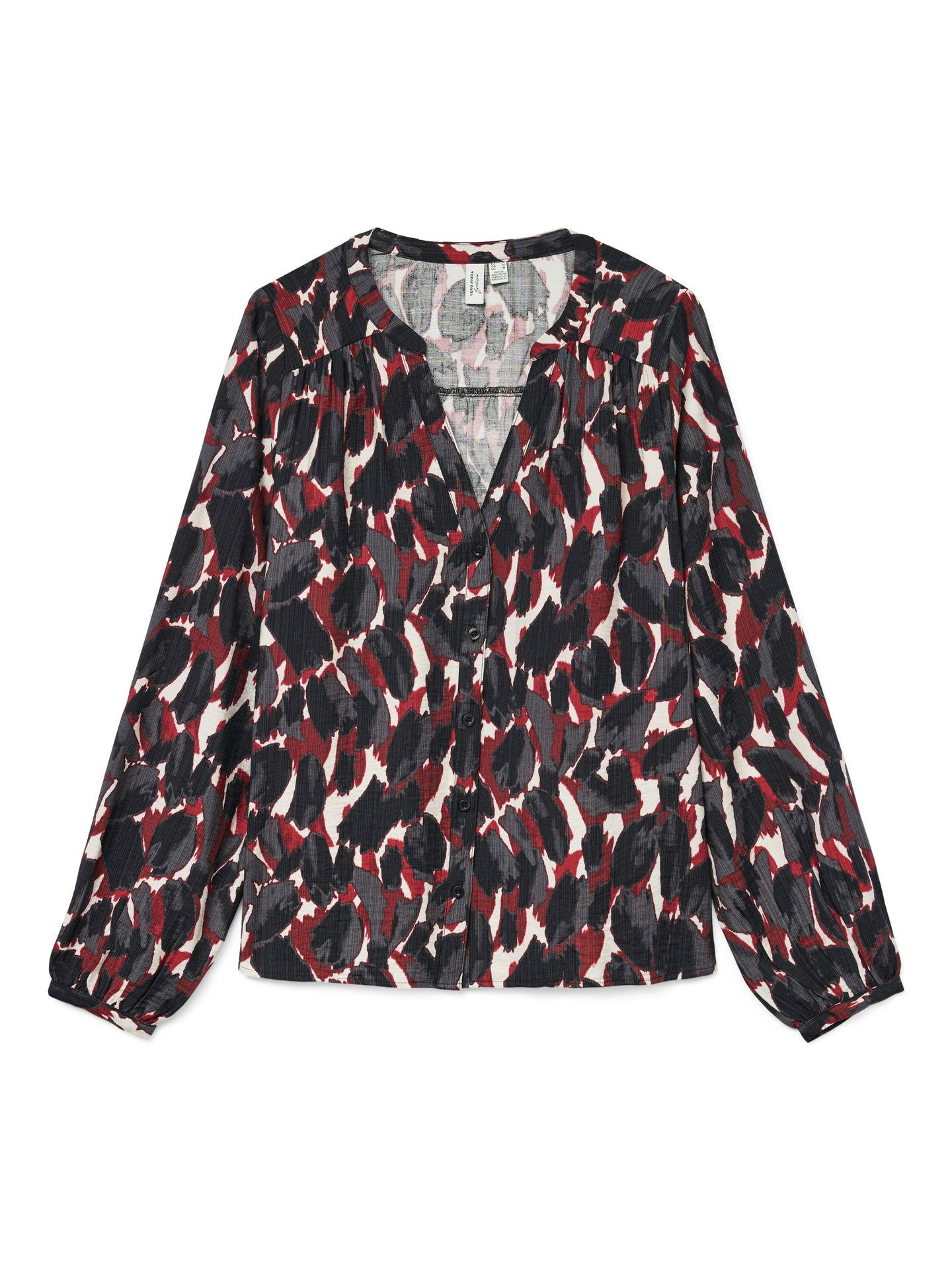 Vero Moda VMFANINI L/S SHIRT WVN BTQ GA Karanda Red/Fanini 00114809-EKA26011400003083