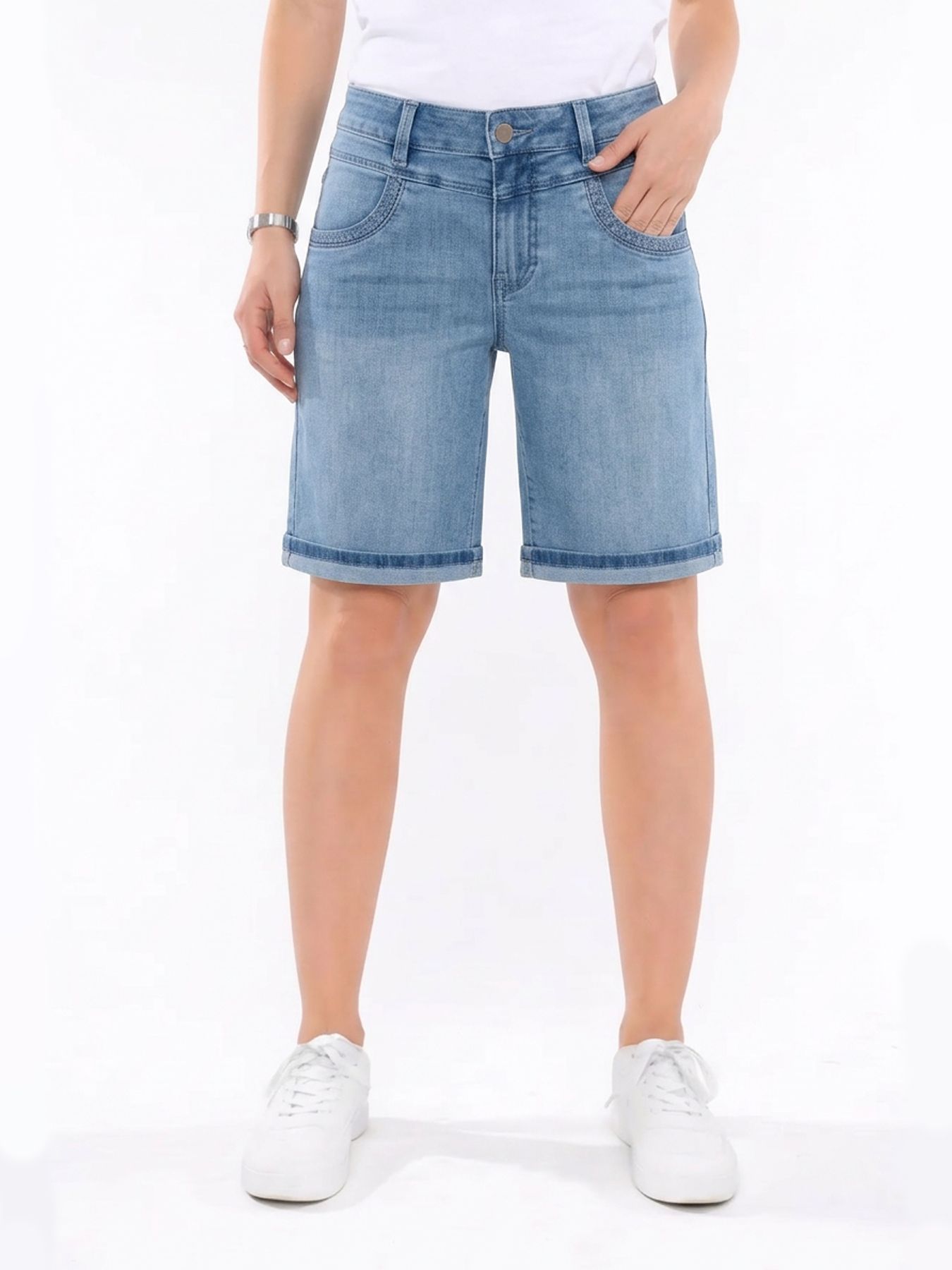 Red Button Sienna Short Embroidery Light Stone lightstone182 00114829-EKA26007300000080