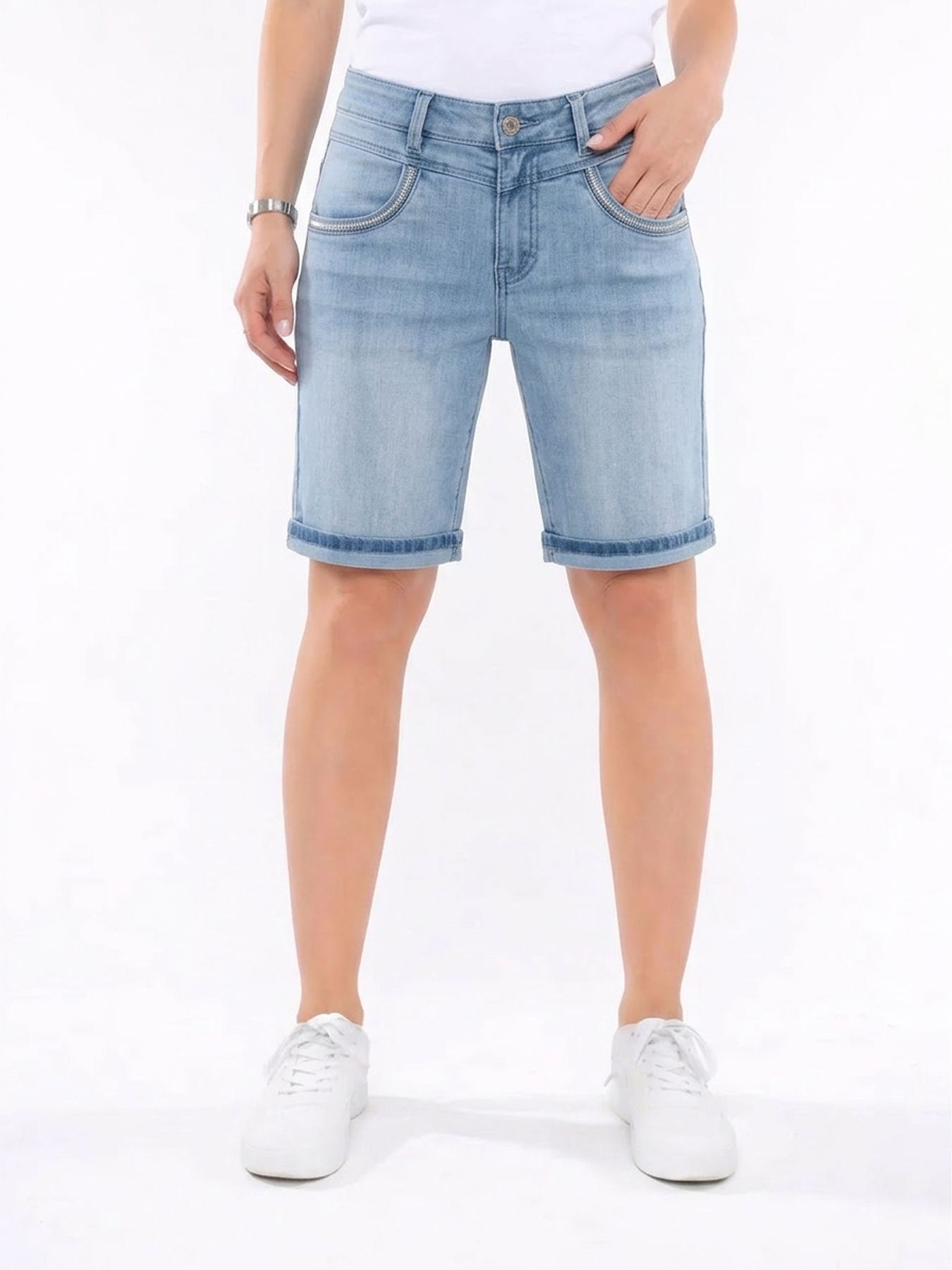 Red Button Sienna Short Embroidery Bleach bleach108 00114833-EKA26007300000009