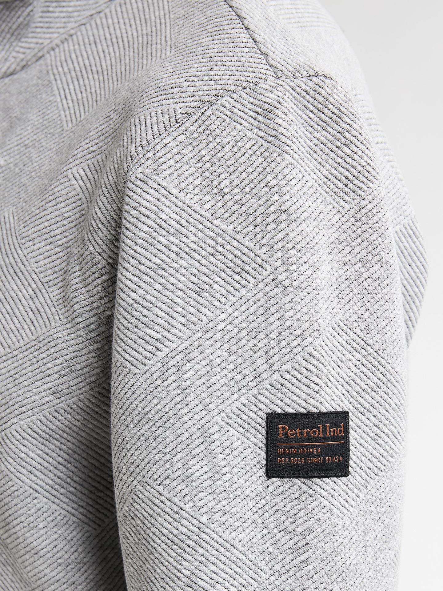 Petrol Industries Men Sweater Collar Zip 9038 light grey melee 2900159586098