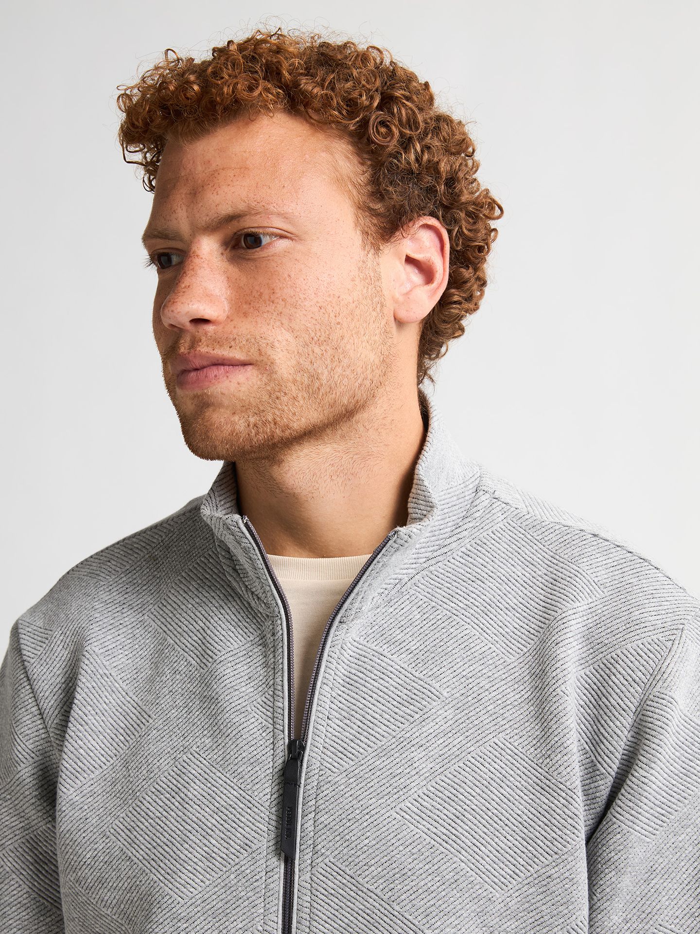 Petrol Industries Men Sweater Collar Zip 9038 light grey melee 2900159586098