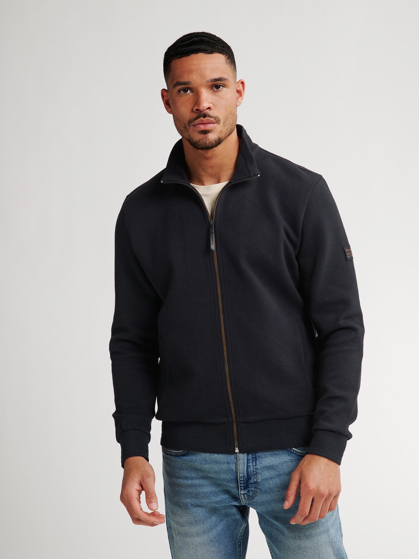 Petrol Industries Men Sweater Collar Zip 9111 deep black 2900159587095