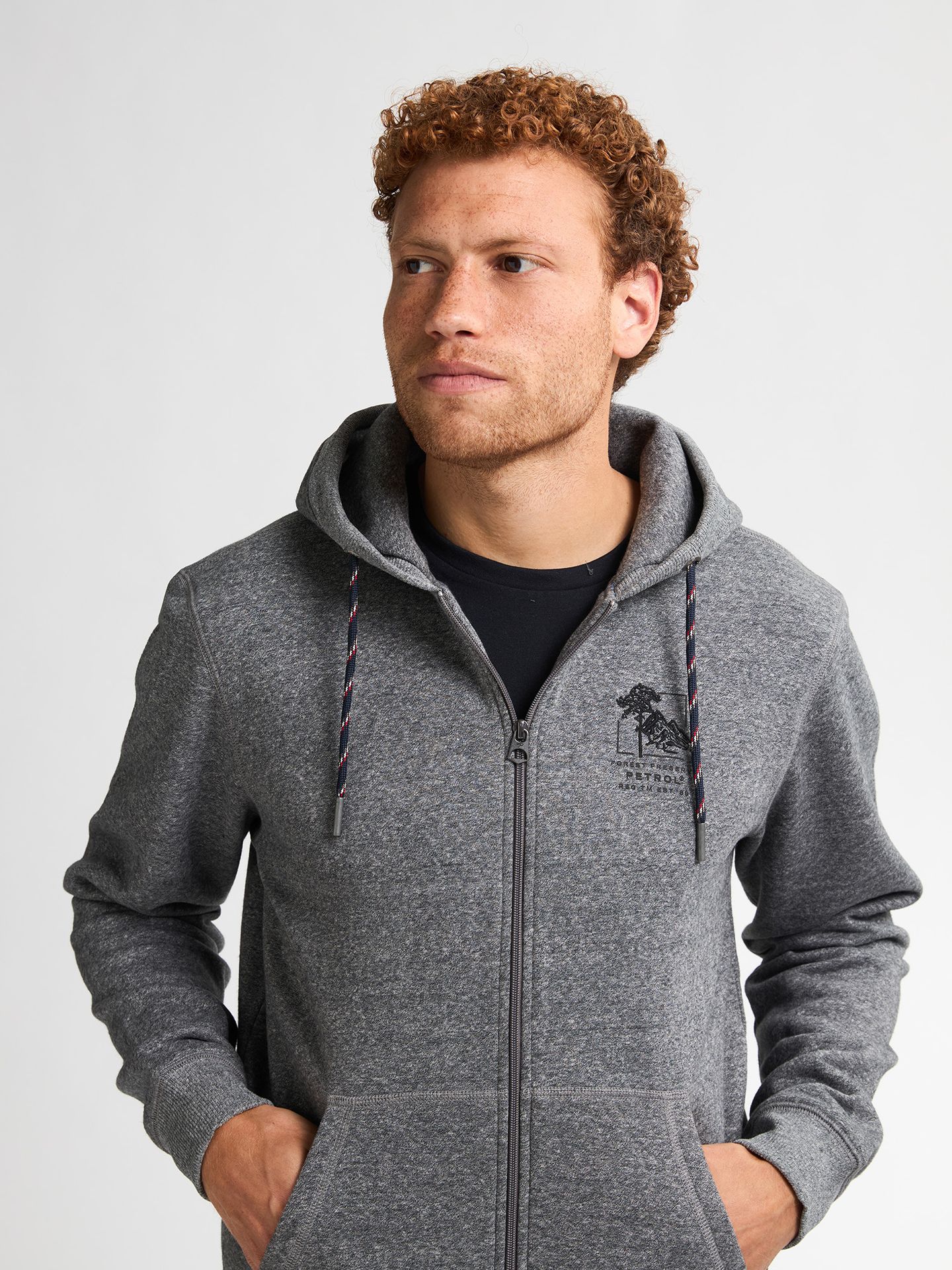 Petrol Industries Men Sweater Hooded Zip 9112 gunmetal 2900159589099