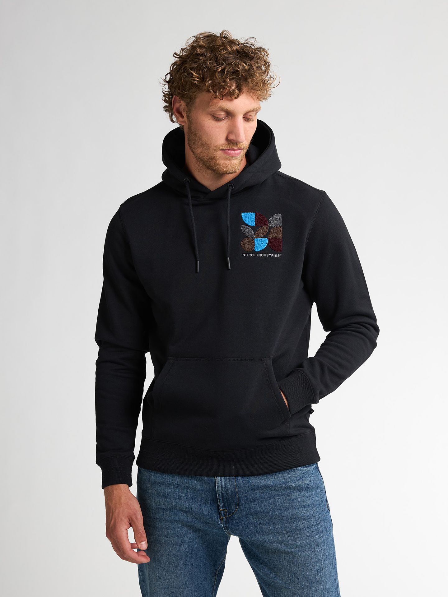Petrol Industries Men Sweater Hooded Print 9111 deep black 2900159592044