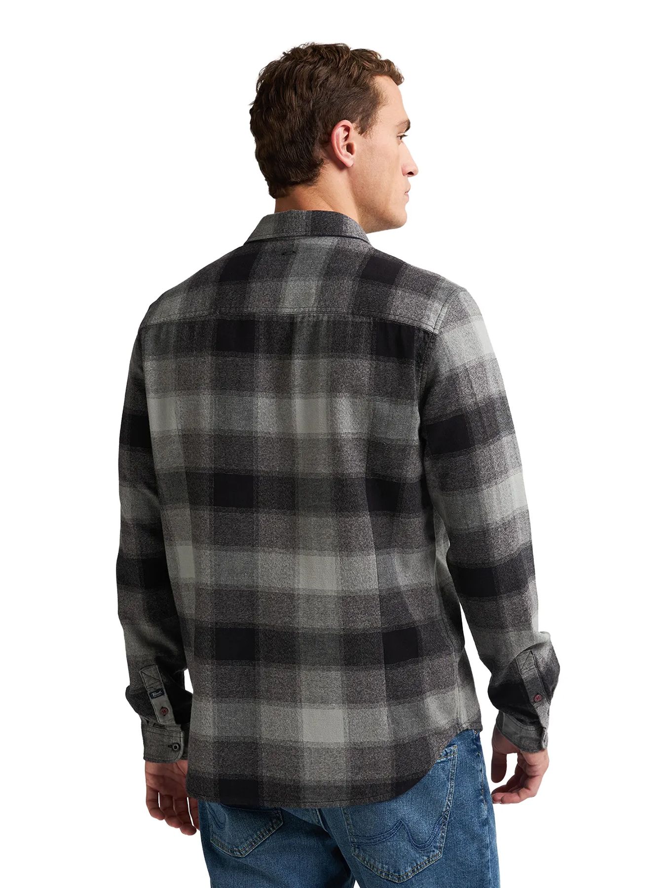 Petrol Industries Men Shirt Long Sleeve Check 9111 deep black 2900159594062