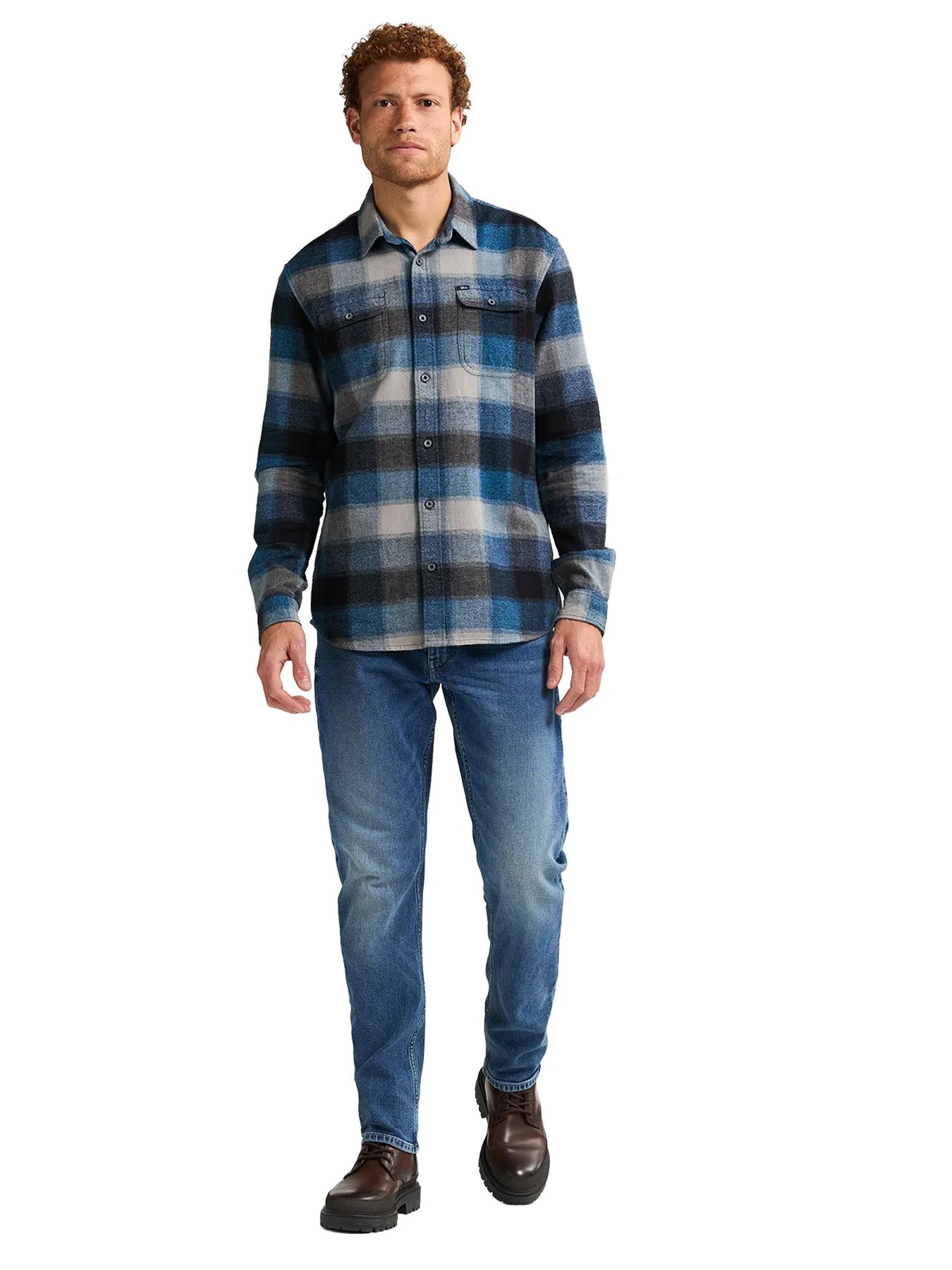 Petrol Industries Men Shirt Long Sleeve Check 5190 indie blue 2900159593065 Petrol Industries Men Shirt Long Sleeve Check 5190 indie blue 2900159593065