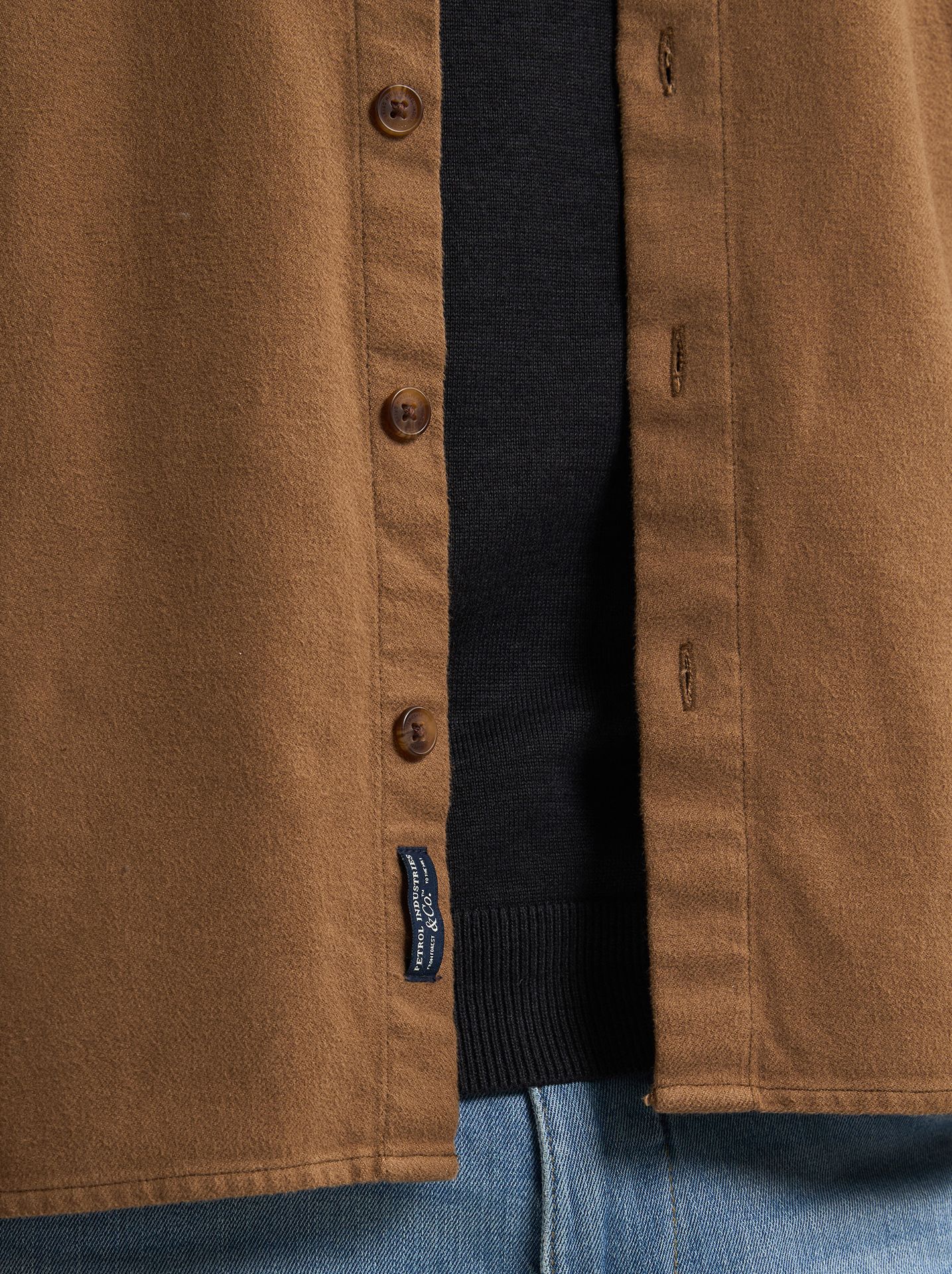 Petrol Industries Men Shirt Long Sleeve Uni 7151 chestnut 2900159595069