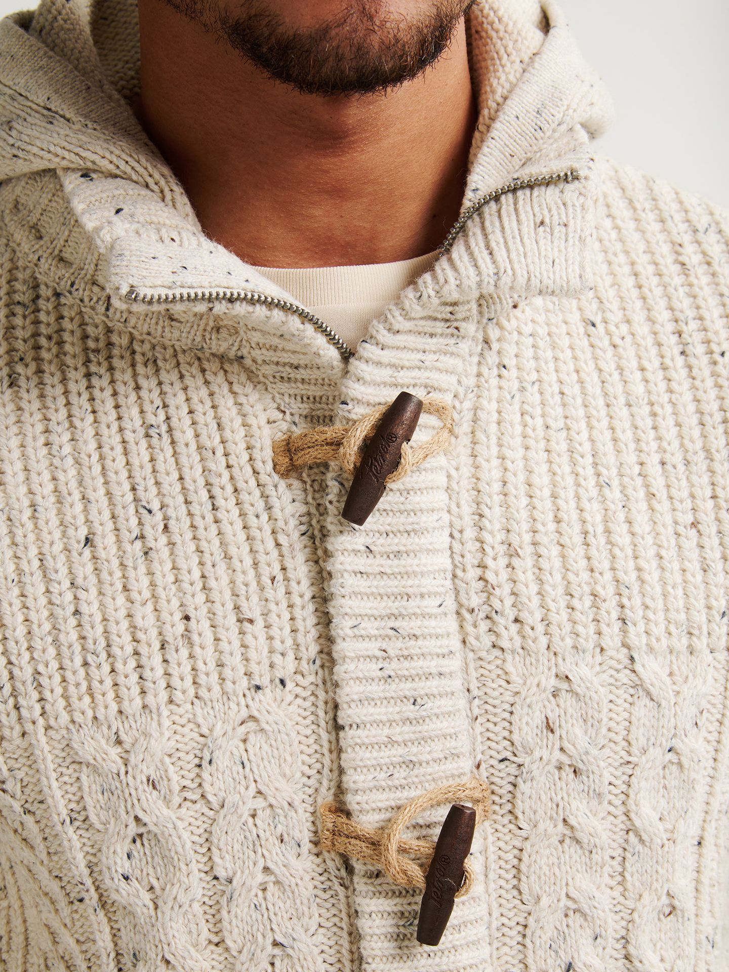 Petrol Industries Men Knitwear Hooded Cardigan 0009 antique white melee 2900159596080