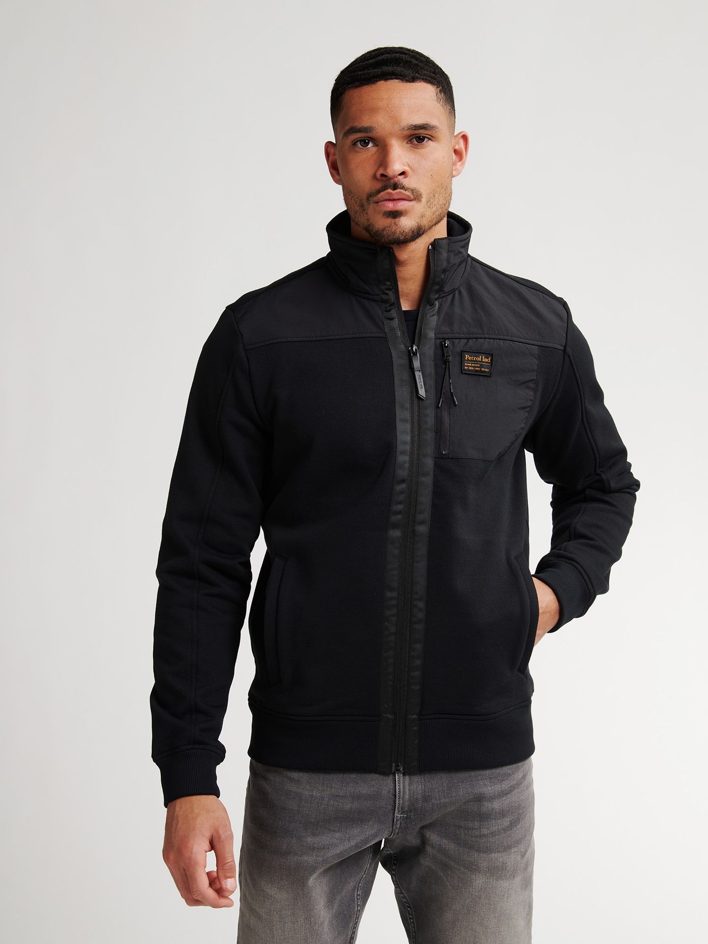 Petrol Industries Men Sweater Collar Zip 9111 deep black 2900159598060