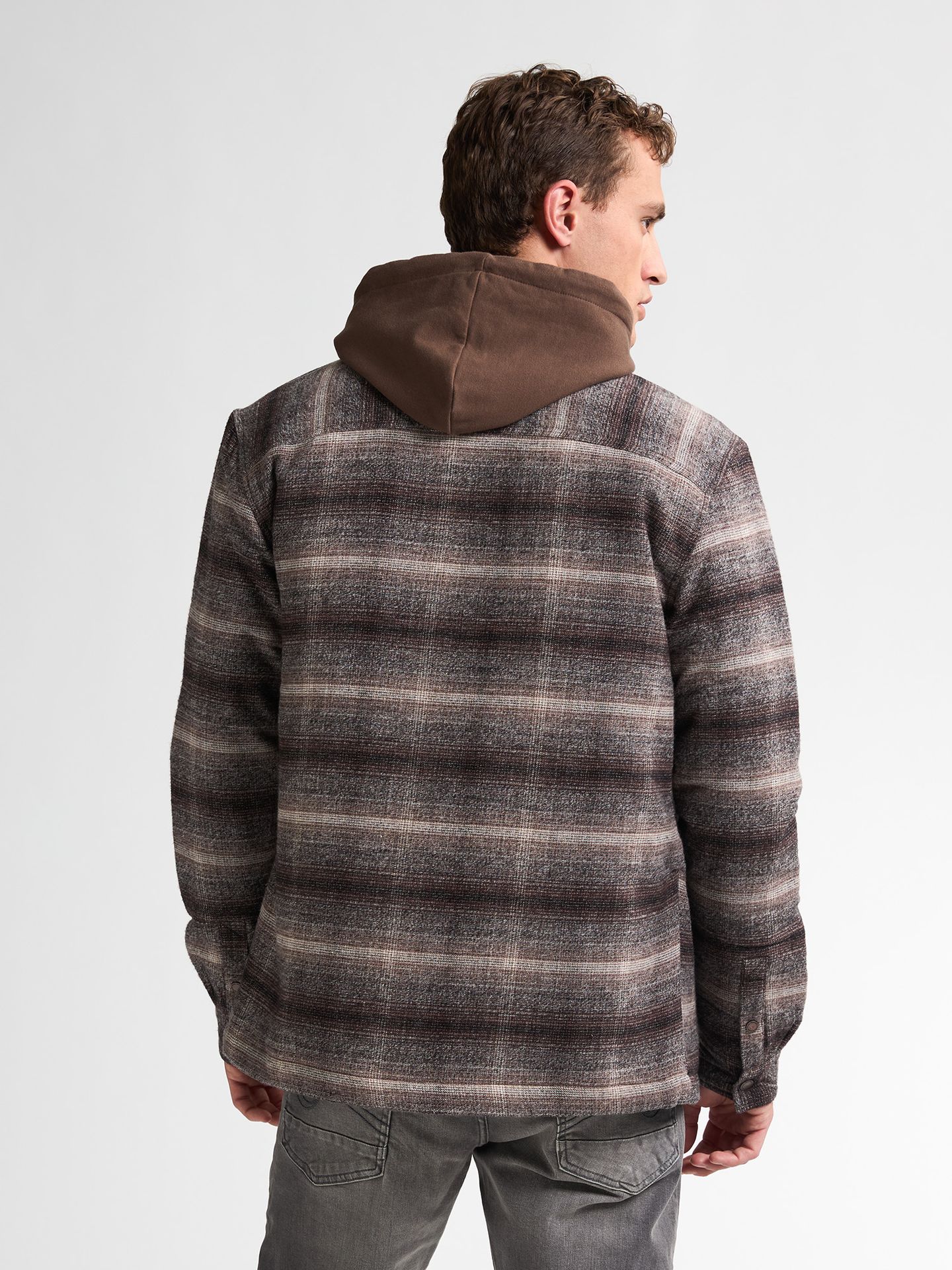 Petrol Industries Men Shirt Long Sleeve Check 7144 mud 2900159601043