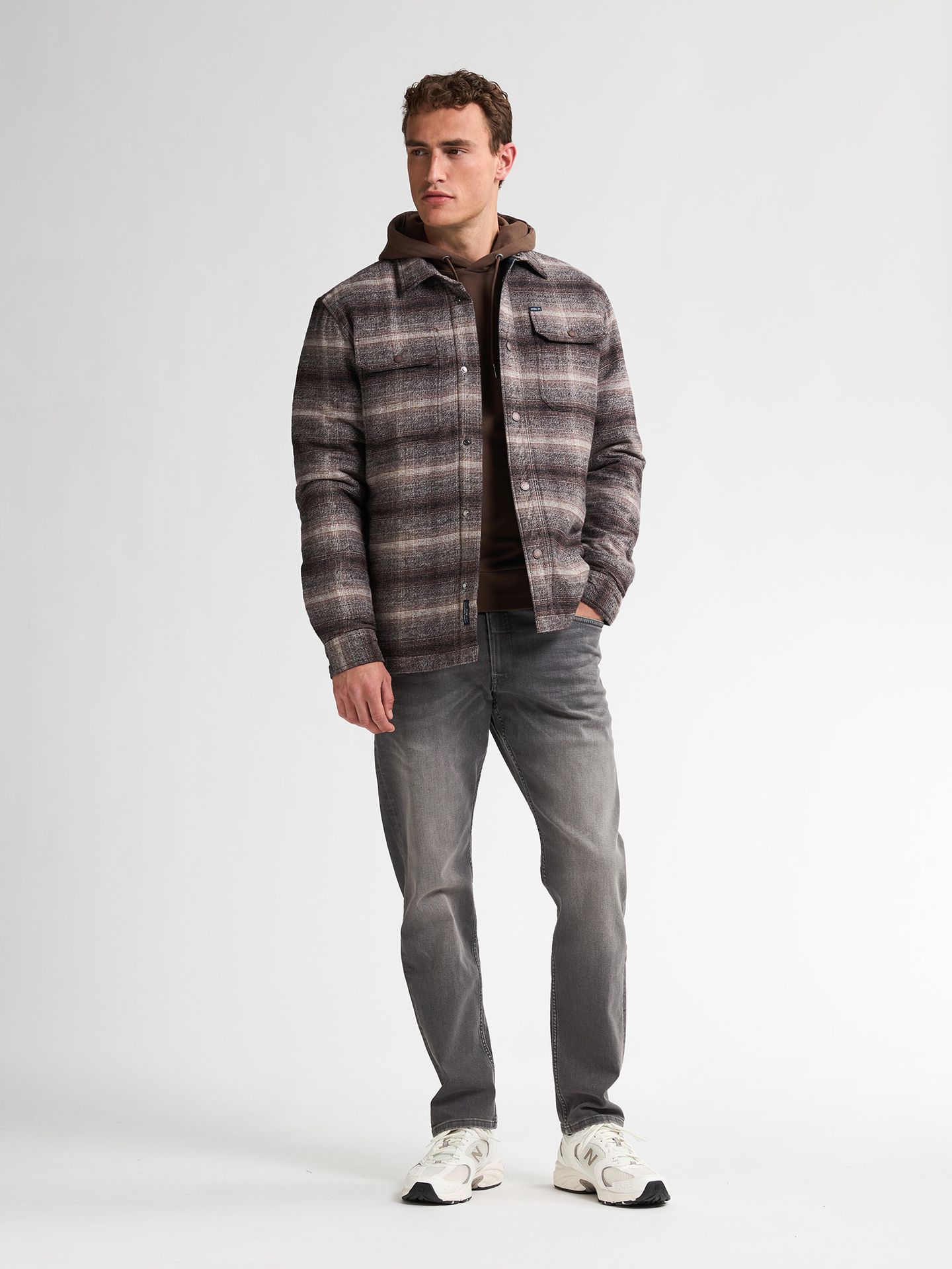 Petrol Industries Men Shirt Long Sleeve Check 7144 mud 2900159601043