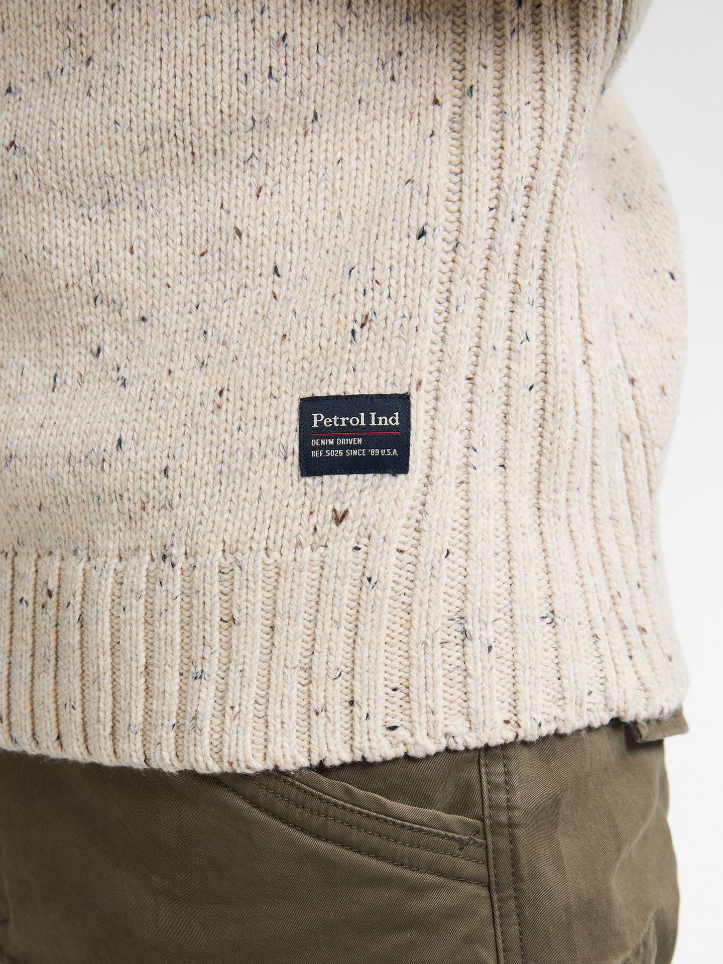 Petrol Industries Men Knitwear Collar 0009 antique white melee 2900159602088
