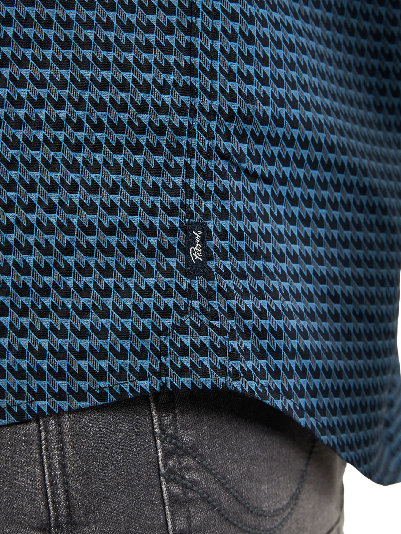 Petrol Industries Men Shirt Long Sleeve AOP 5190 indie blue 2900159607045 Petrol Industries Men Shirt Long Sleeve AOP 5190 indie blue 2900159607045