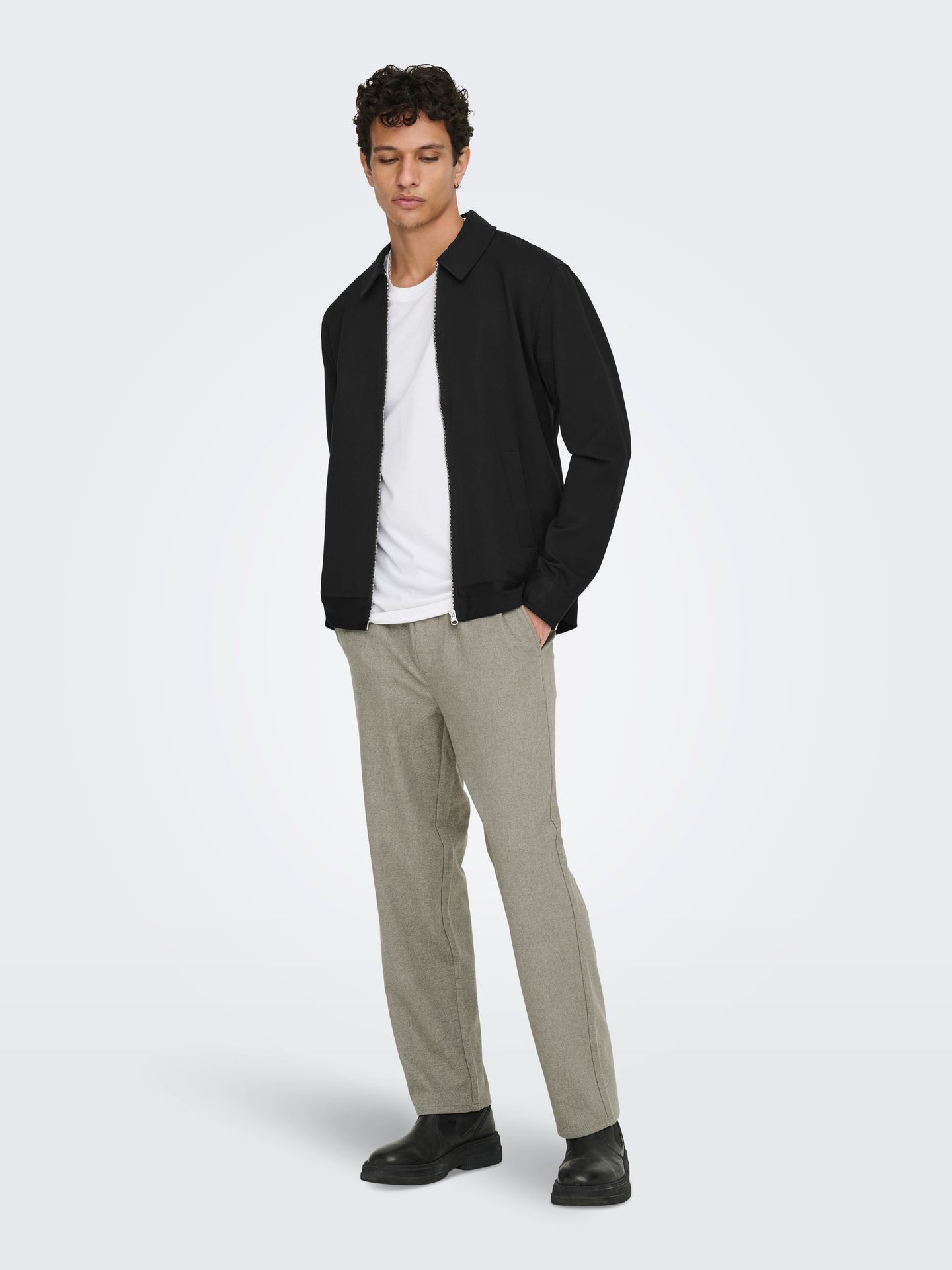 Only & Sons ONSJAKES 0339 REG ZIP OVERSHR FRML Black 2900159613046