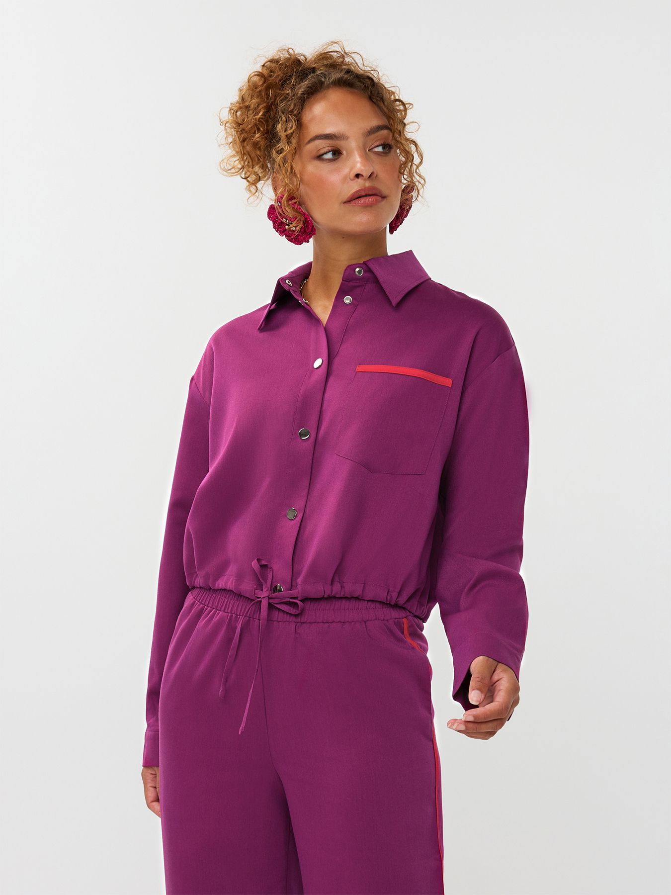 Ydence Blouse Kess Fuchsia purple/red 00114865-10321
