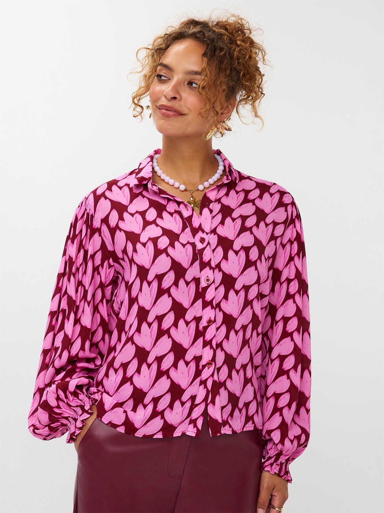 Ydence Blouse Alyssa Pink flower 00114870-1011P