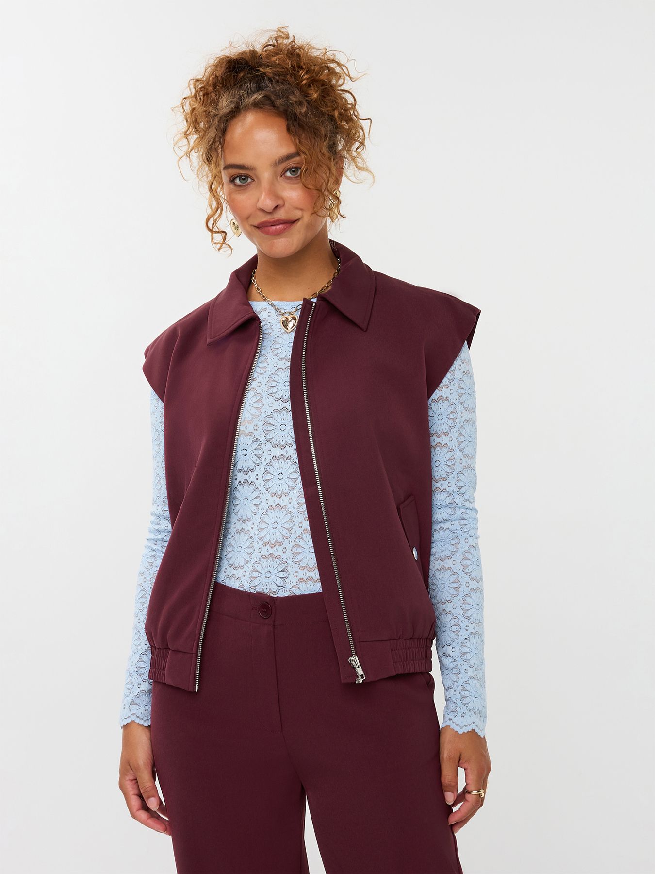 Ydence Gilet Danielle Burgundy 00114871-147