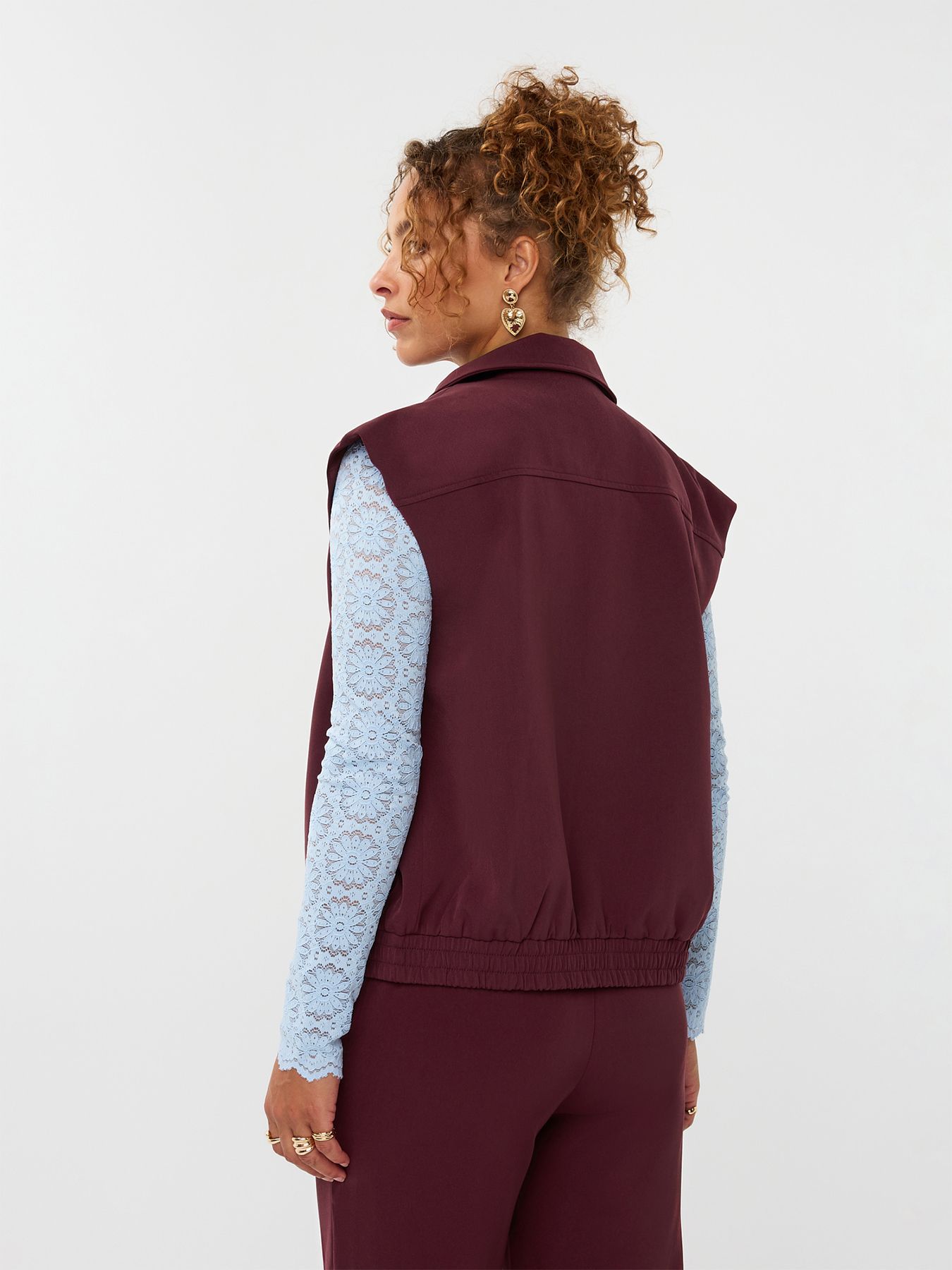 Ydence Gilet Danielle Burgundy 2900159628040 Ydence Gilet Danielle Burgundy 2900159628040