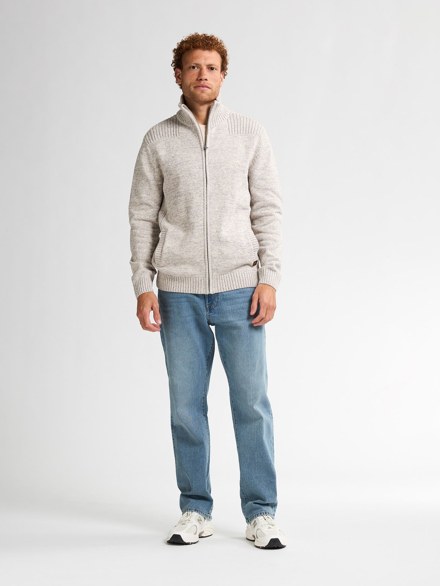 Petrol Industries Men Knitwear Collar Cardigan 0009 antique white melee 2900159636076