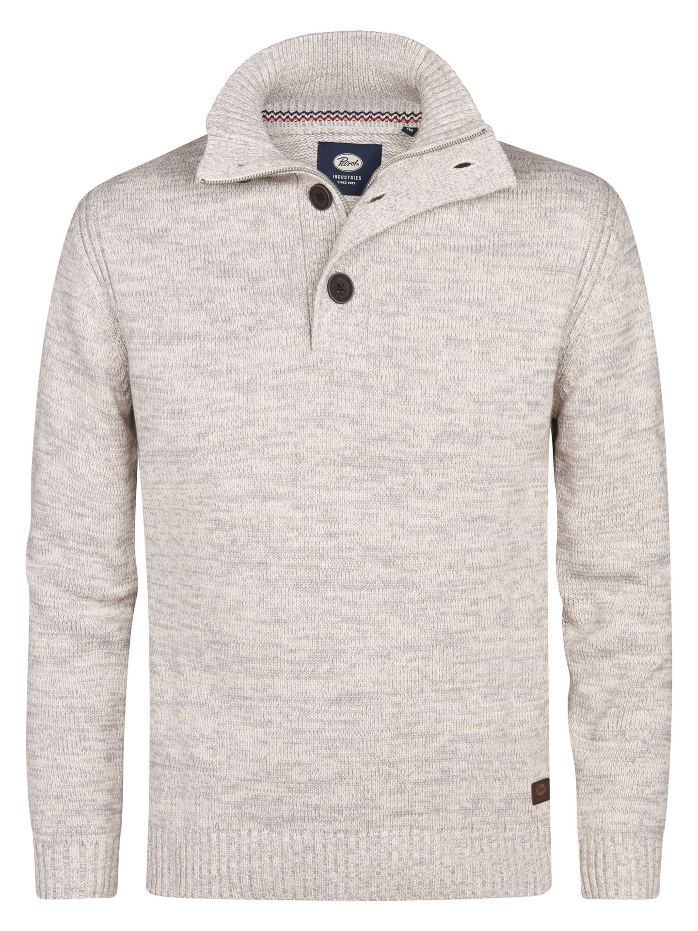 Petrol Industries Men Knitwear Collar 0009 antique white melee 00114879-EKA26002700000117