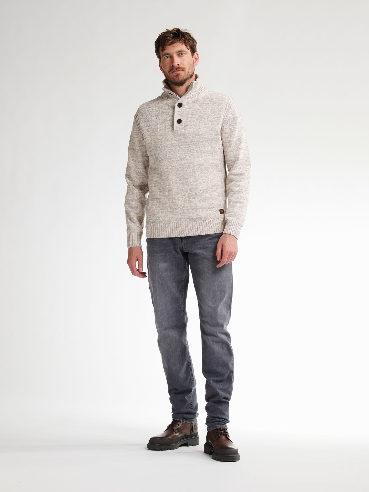 Petrol Industries Men Knitwear Collar 0009 antique white melee 2900159639060