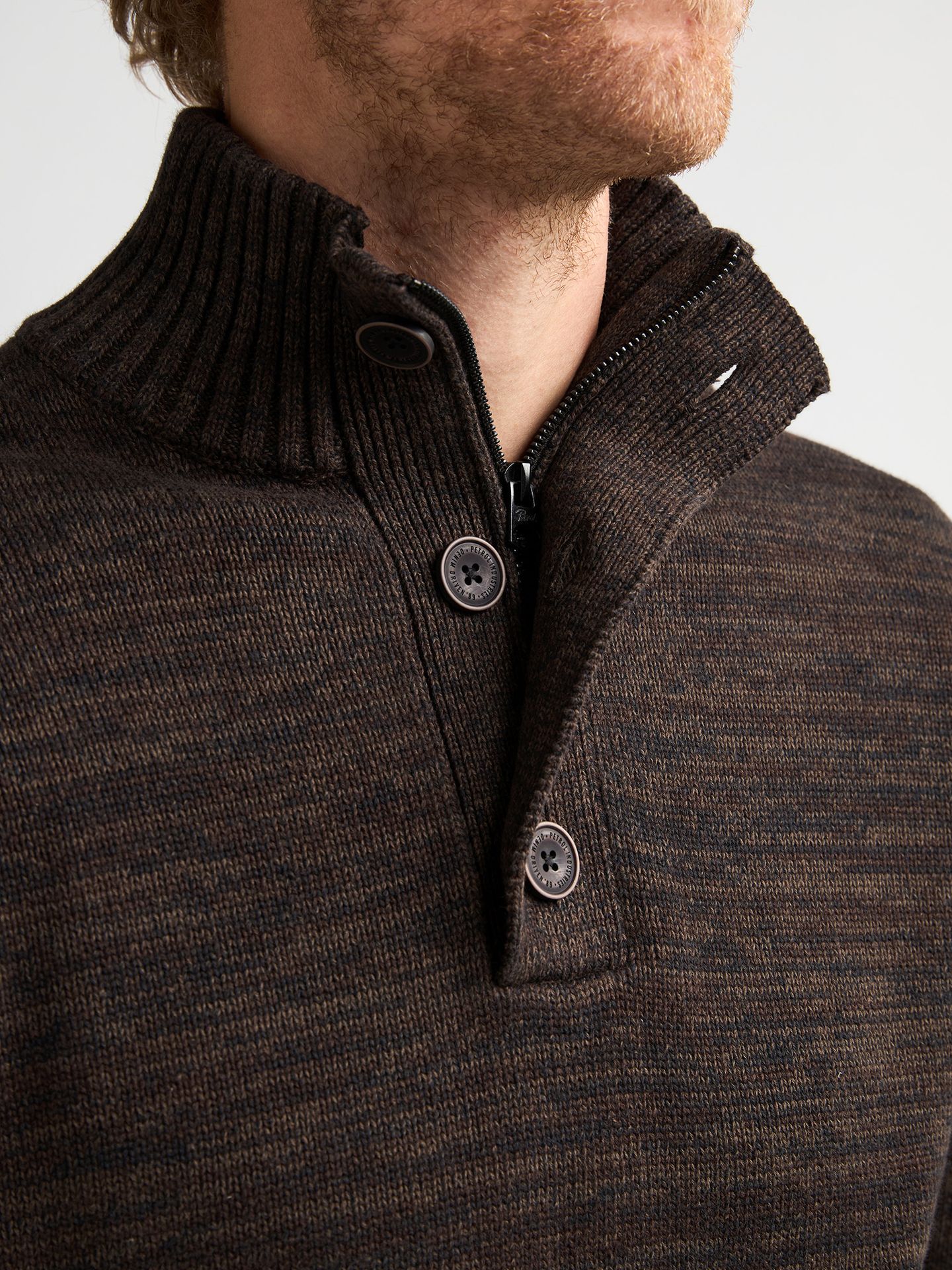 Petrol Industries Men Knitwear Collar 7156 Cedar Brown 2900170170092