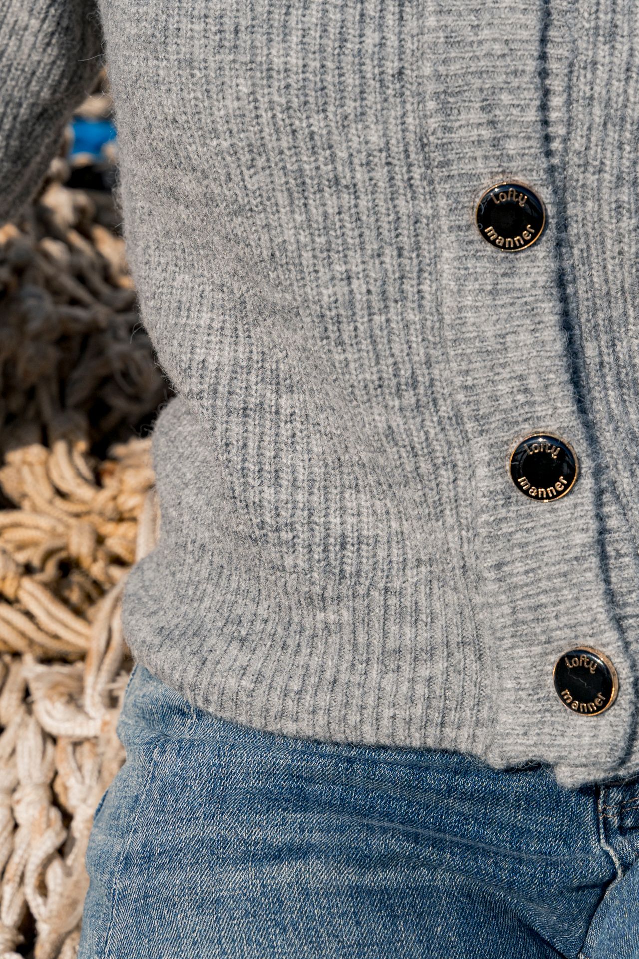 Lofty Manner Cardigan Lilly 550 grey 2900159650027