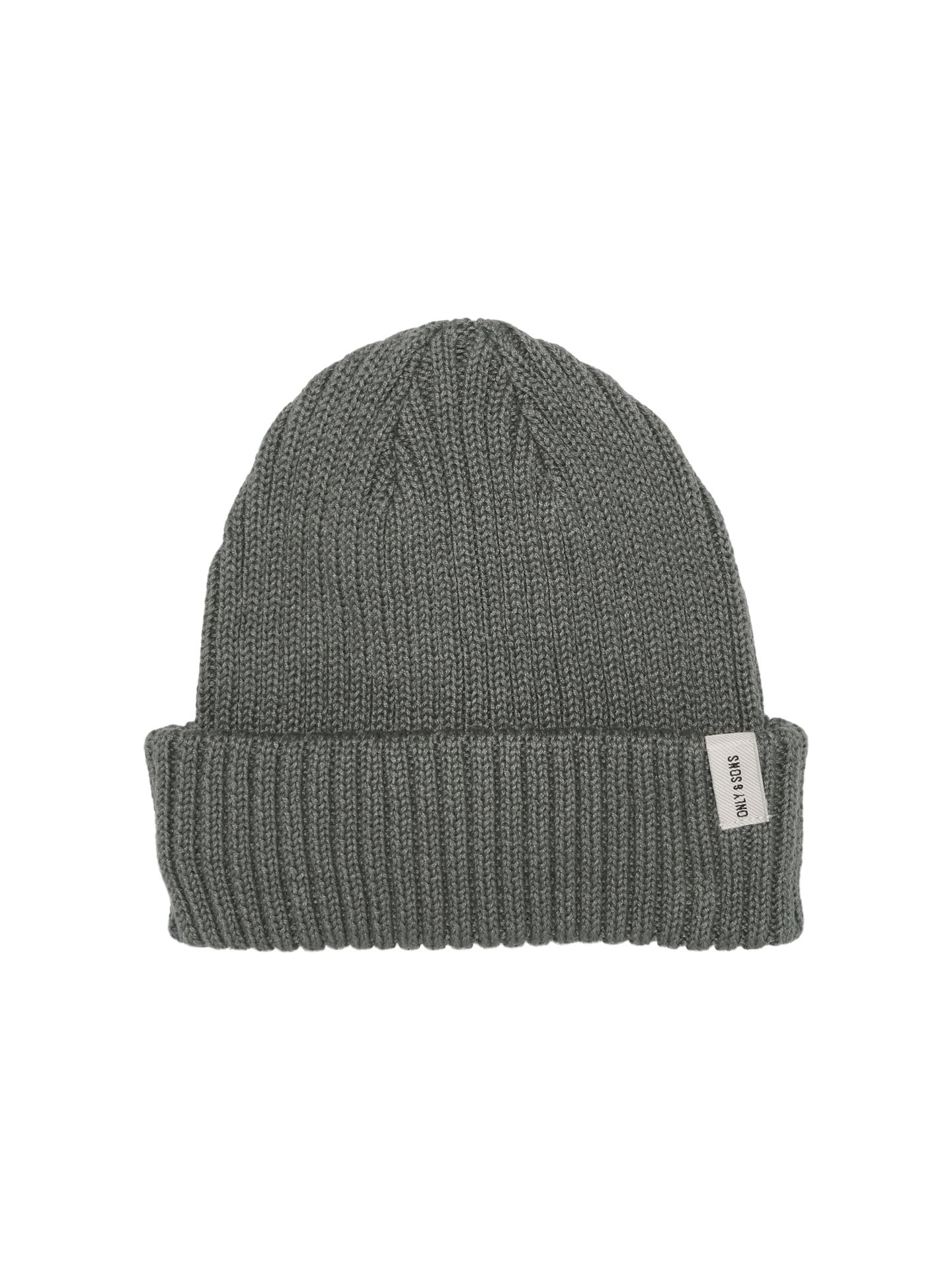 Only & Sons ONSRYAN RIB FISHERMAN BEANIE NOOS Castor Gray 00114893-EKA26011400000446