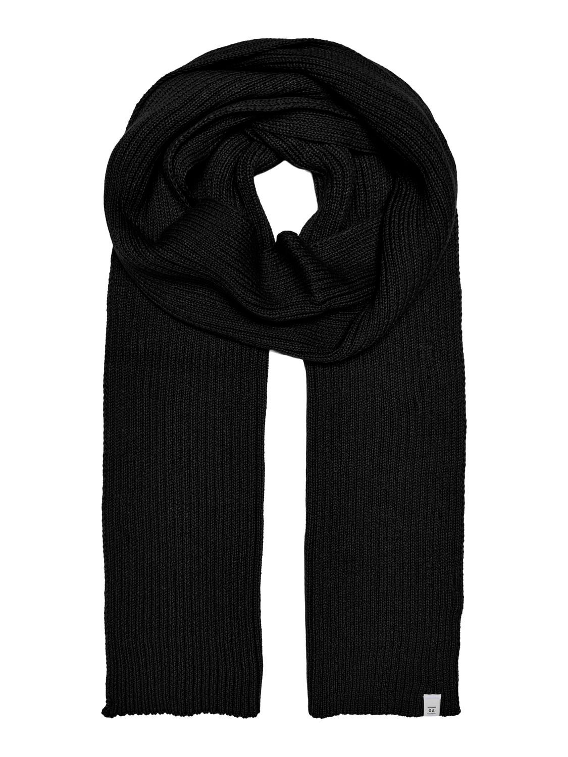 Only & Sons ONSRYAN RIB KNIT SCARF NOOS Black 2900159880011