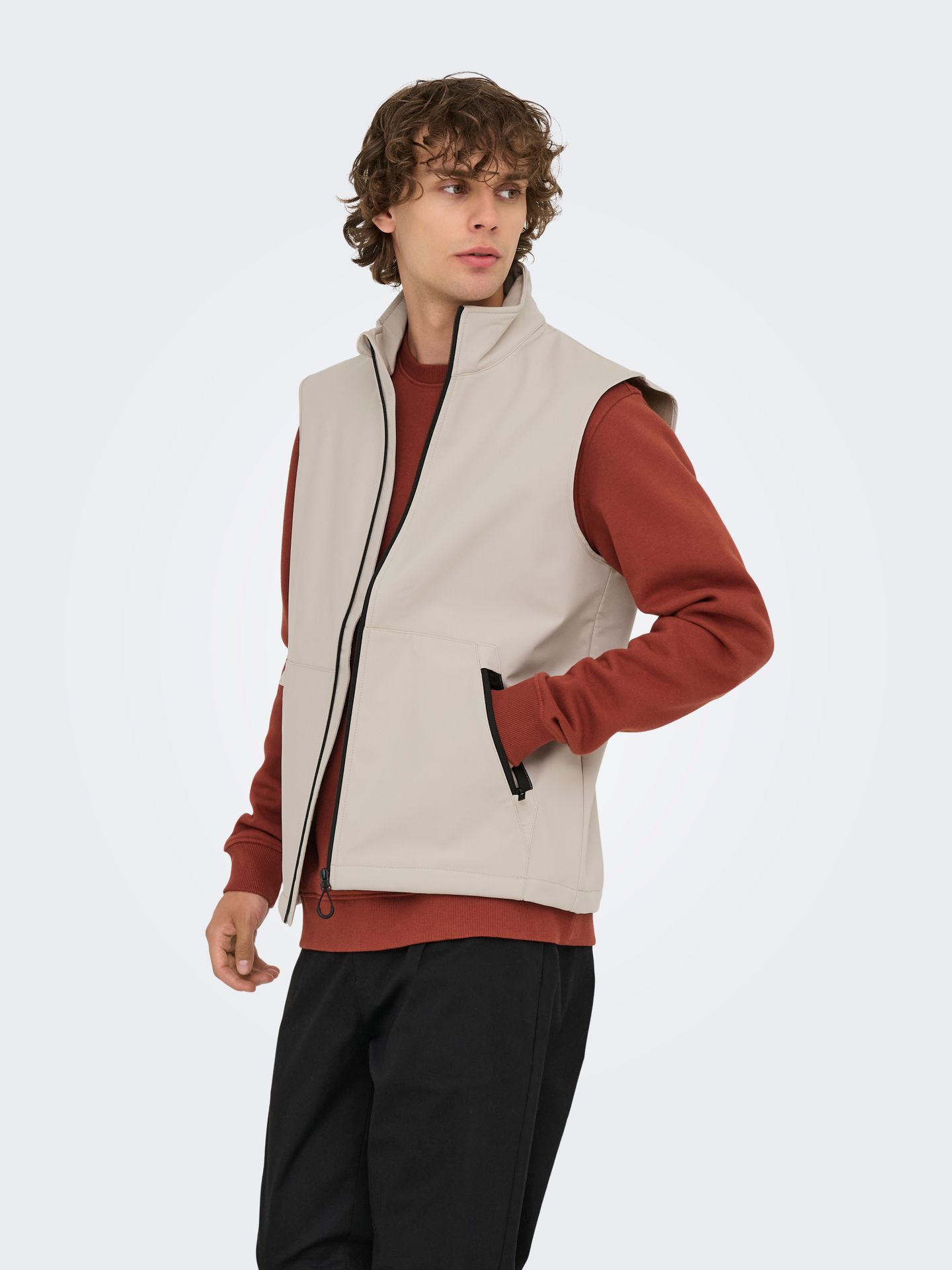 Only & Sons ONSBOWIE LIFE VEST OTW NOOS Silver Lining 00114901-EKA26011400000722