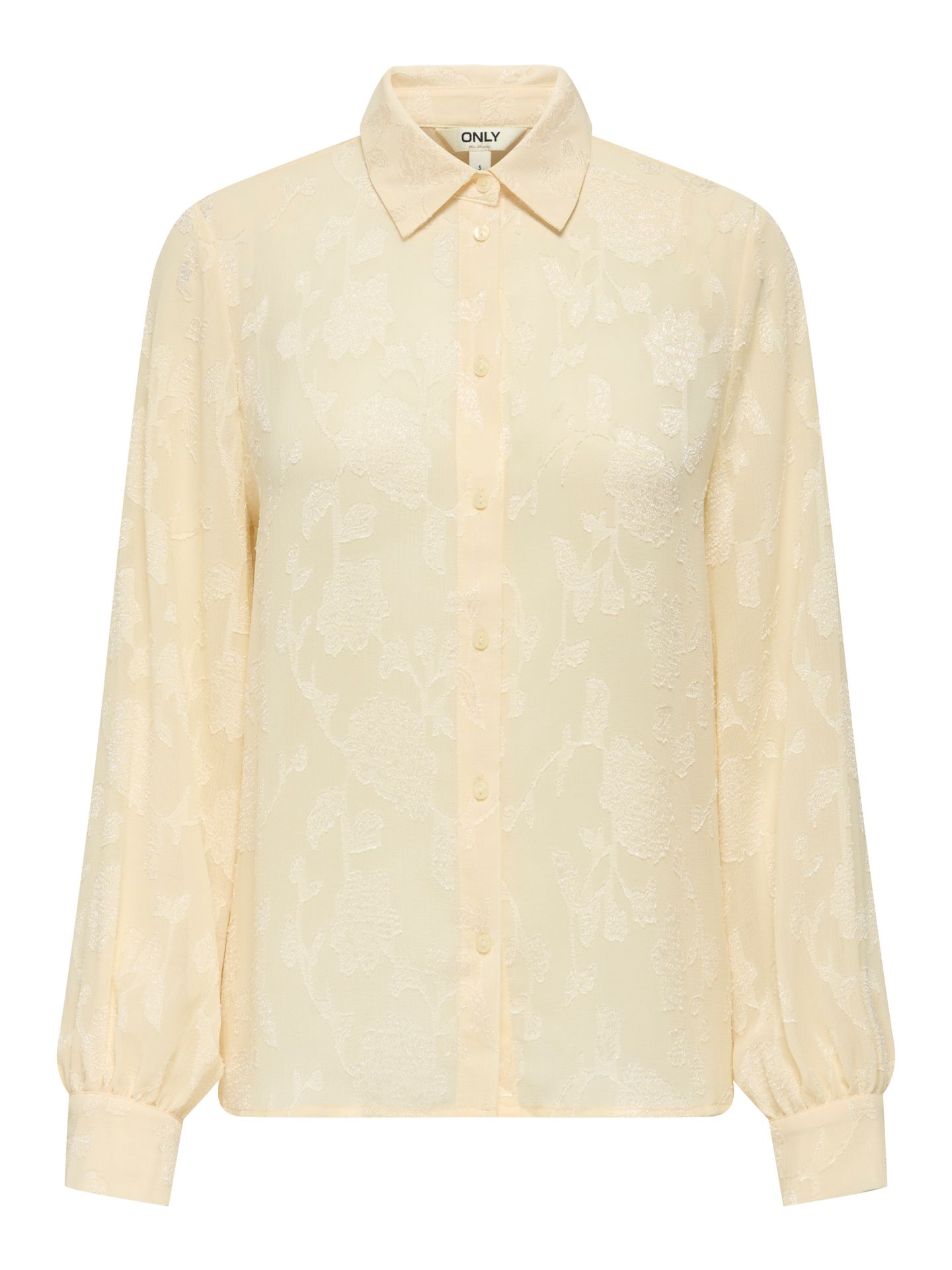 Only ONLDOREEN LS JAQUARD SHIRT WVN CS Ecru 2900159682042