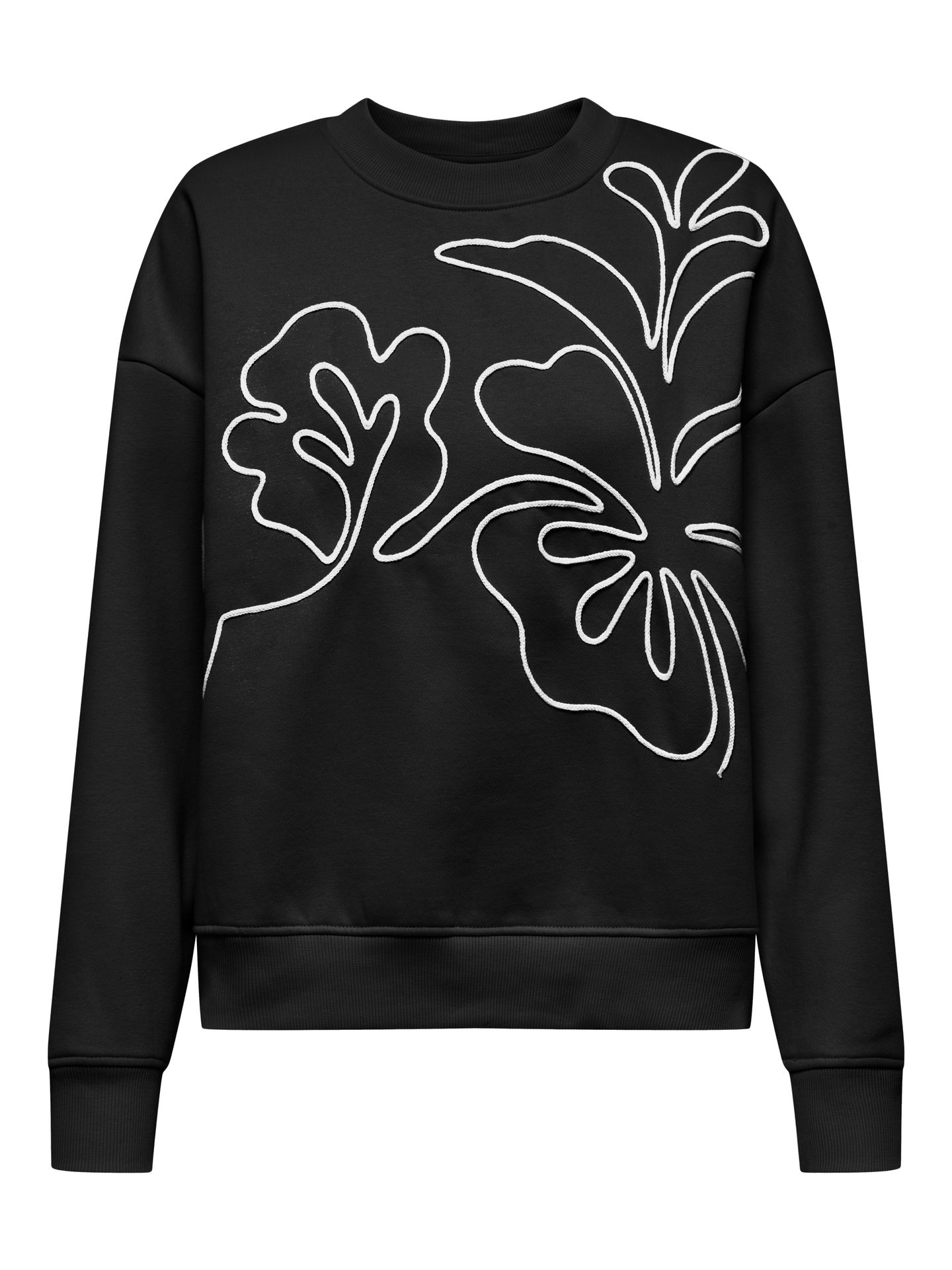 JDY JDYCANOA L/S EMB SWEAT JRS NOOS Black/Rad 00114904-EKA26011400000387