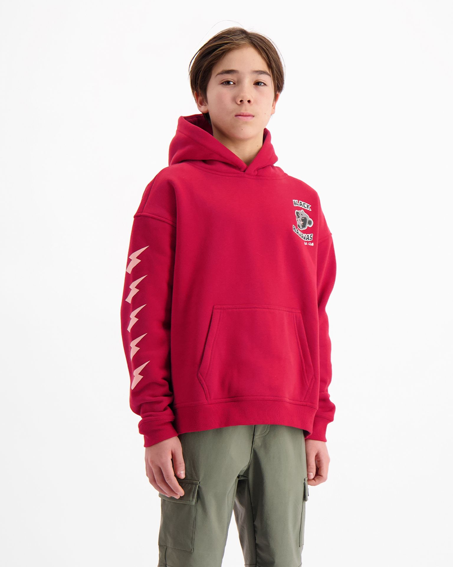 Black Bananas Kids Ko club hoodie red 00114907-R5