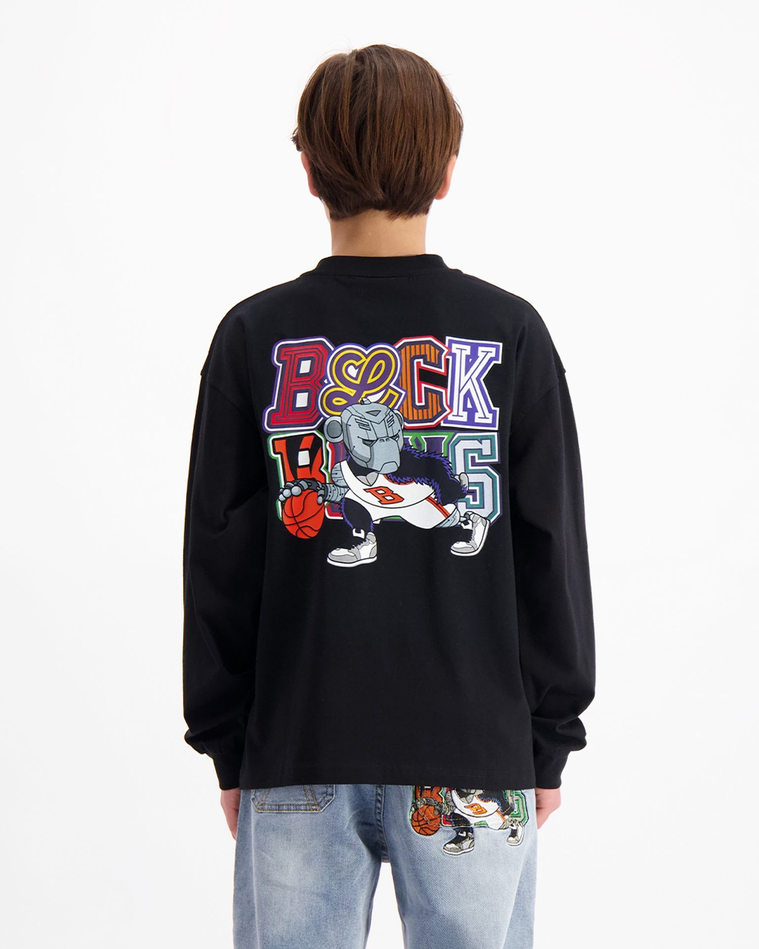 Black Bananas Kids Dribble longsleeve t-shirt Black 00114909-999