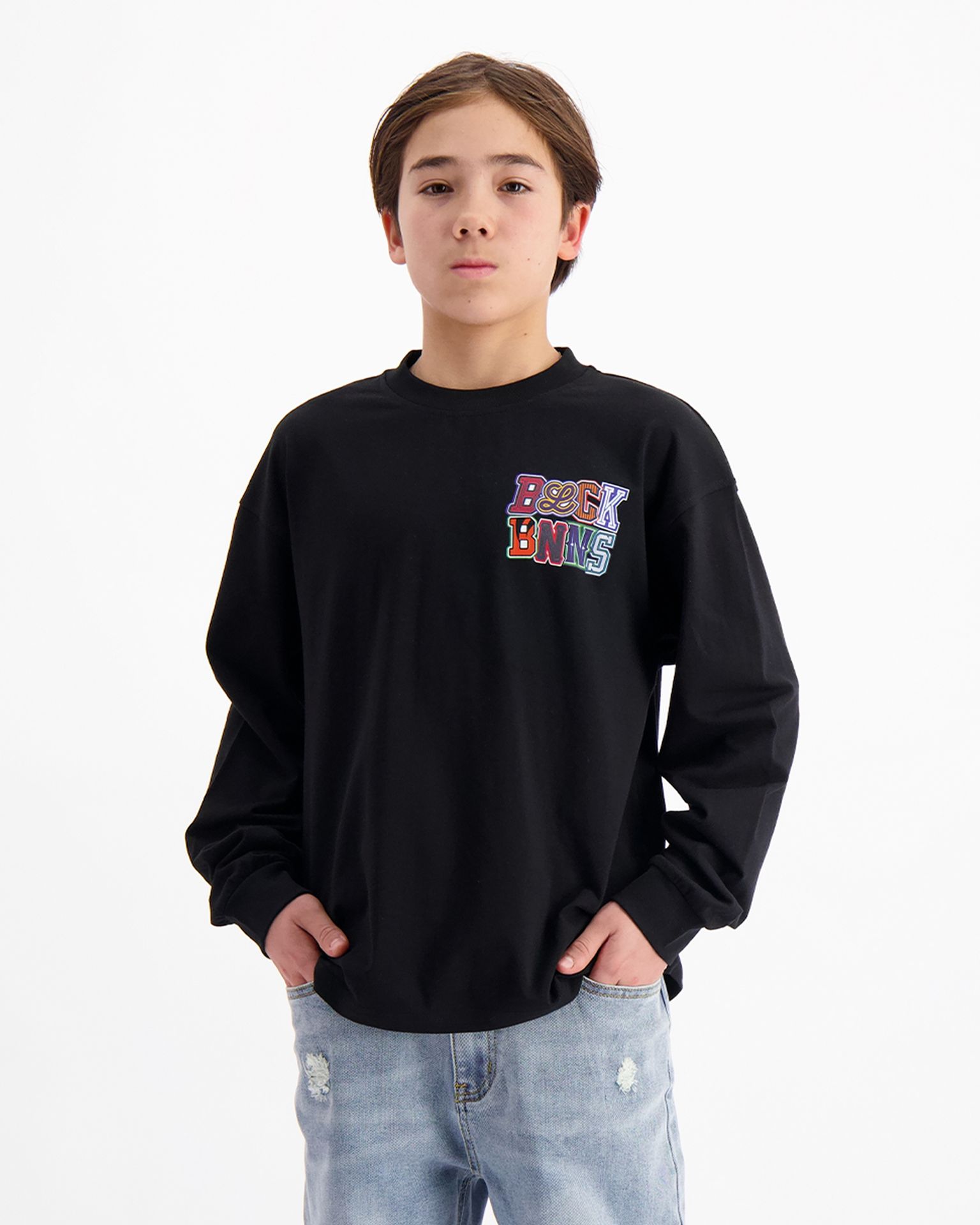 Black Bananas Kids Dribble longsleeve t-shirt Black 2900159694038