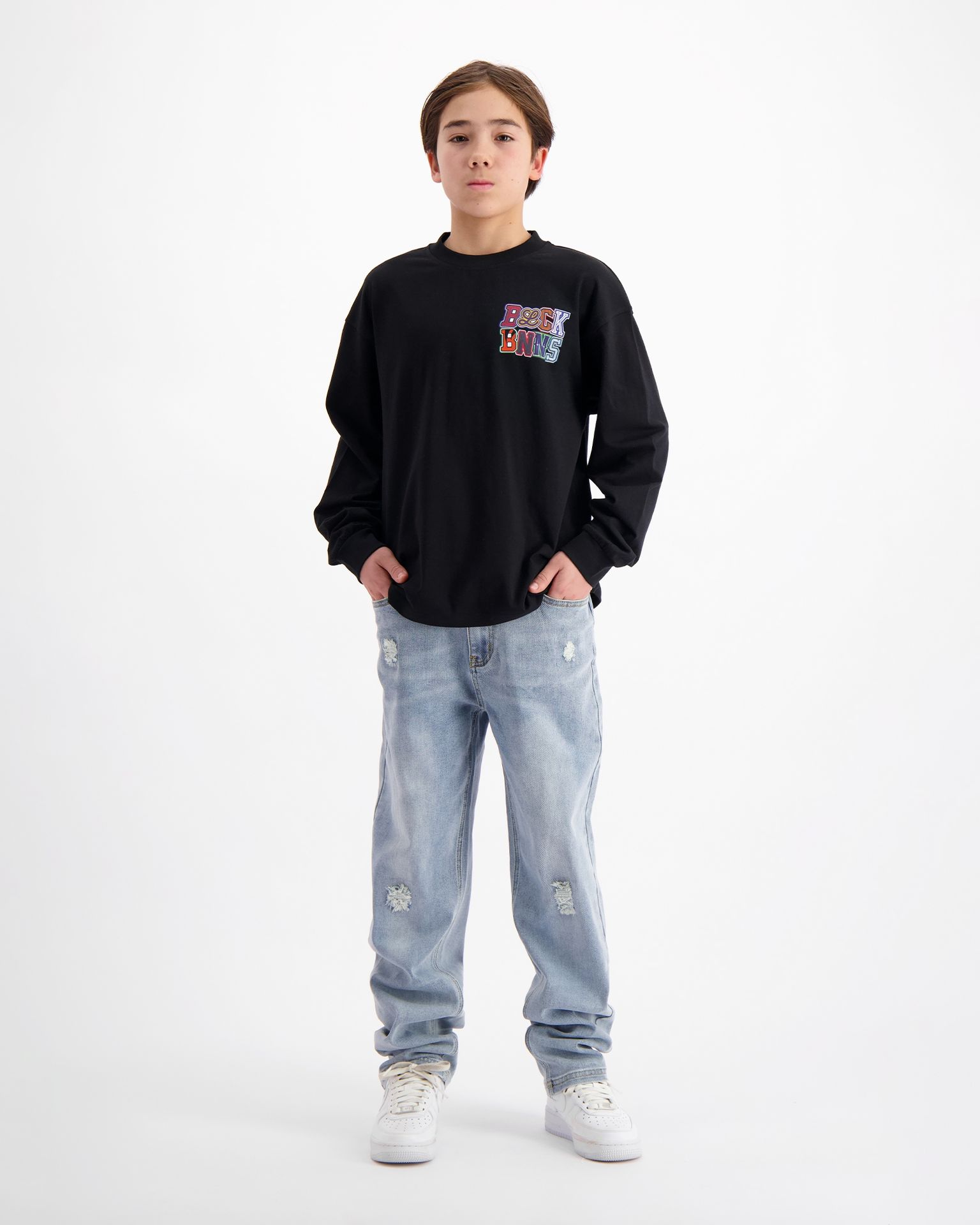 Black Bananas Kids Dribble longsleeve t-shirt Black 2900159694038