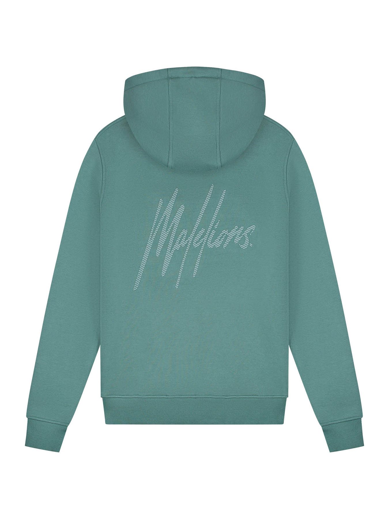 Malelions Men striped signature hoodie GREEN 2900159707066