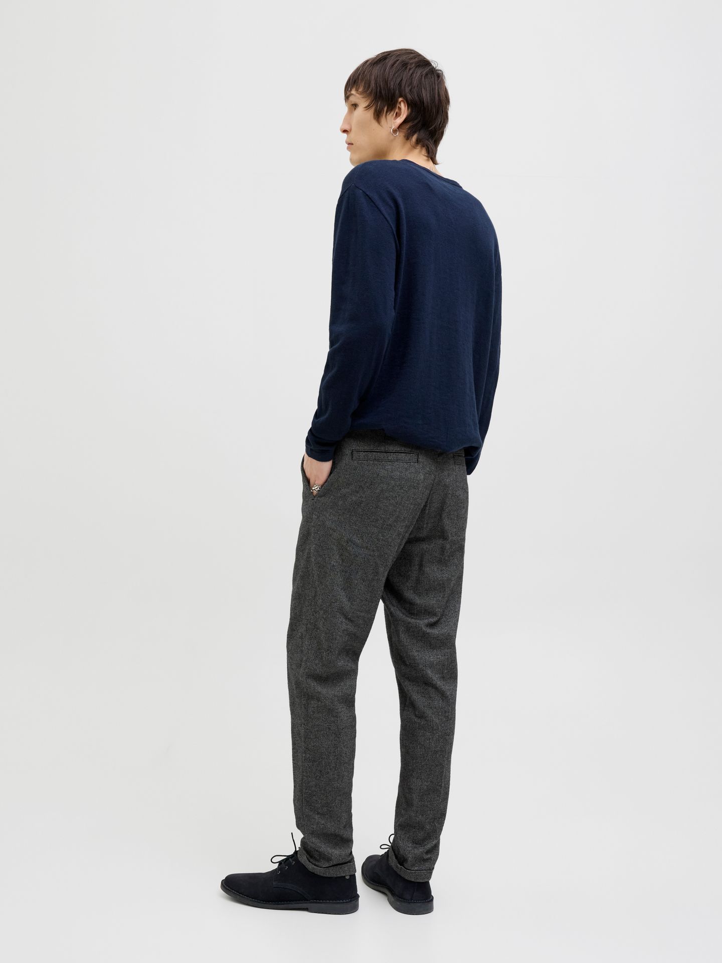Jack & Jones JPSTACE HENRY CHINO SN Grey Melange/HERRINGBONE 2900159728153 Jack & Jones JPSTACE HENRY CHINO SN Grey Melange/HERRINGBONE 2900159728153