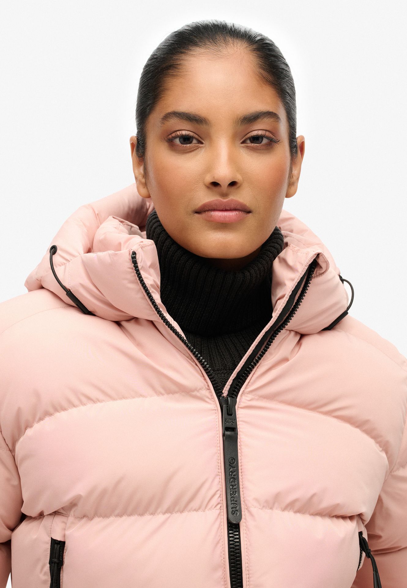 Superdry Hooded sports puffer jacket Vintage Blush 2900159732075