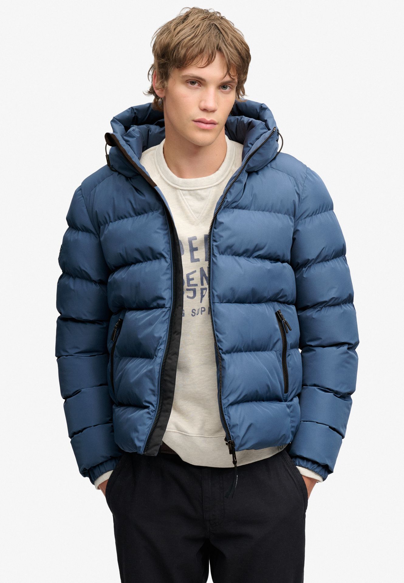 Superdry Hooded sports puffer jacket l5n Altitude Blue 00114929-EKA26009000000018