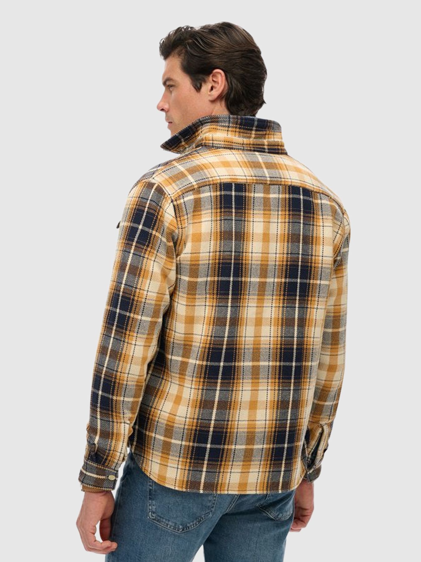 Superdry Merchant heavy checked shirt Homestead yellow 2900159739043