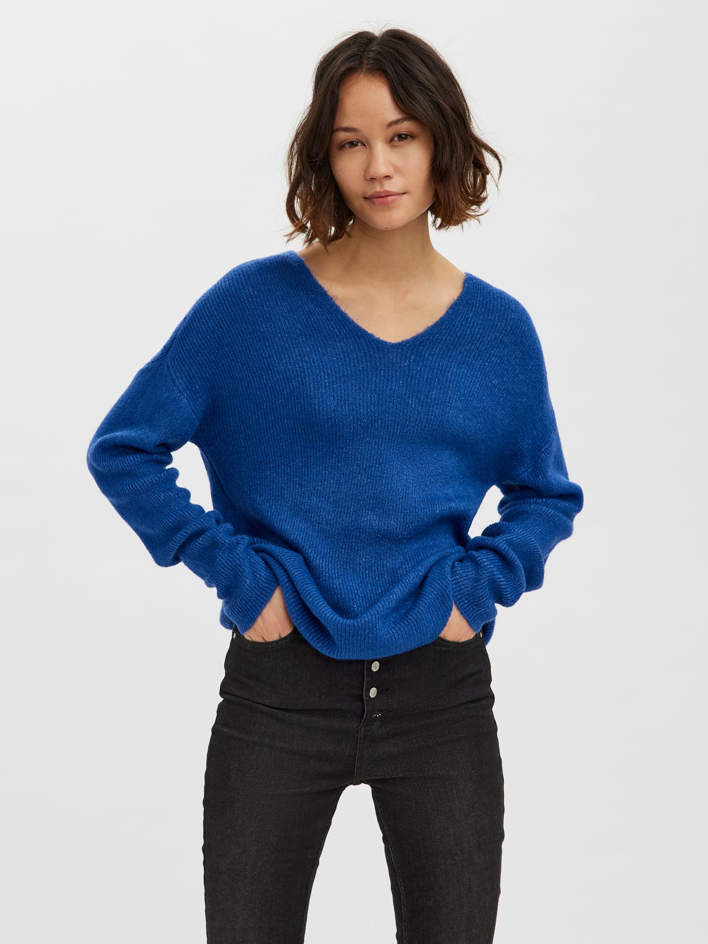 Vero Moda VMCREWLEFILE LS V-NECK BLOUSE NOOS Surf the Web/MELANGE 2900159884057