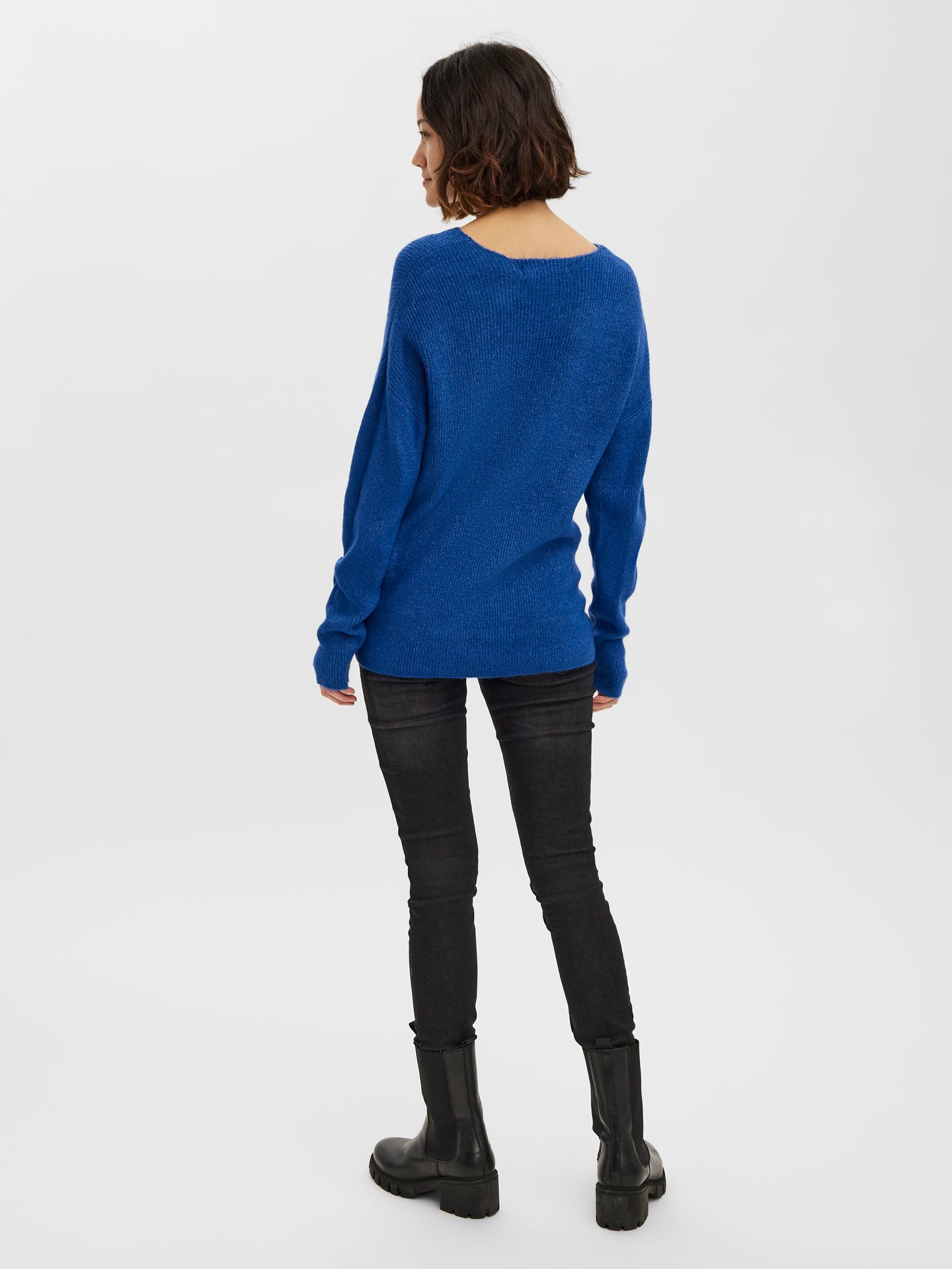 Vero Moda VMCREWLEFILE LS V-NECK BLOUSE NOOS Surf the Web/MELANGE 2900159884019 Vero Moda VMCREWLEFILE LS V-NECK BLOUSE NOOS Surf the Web/MELANGE 2900159884019
