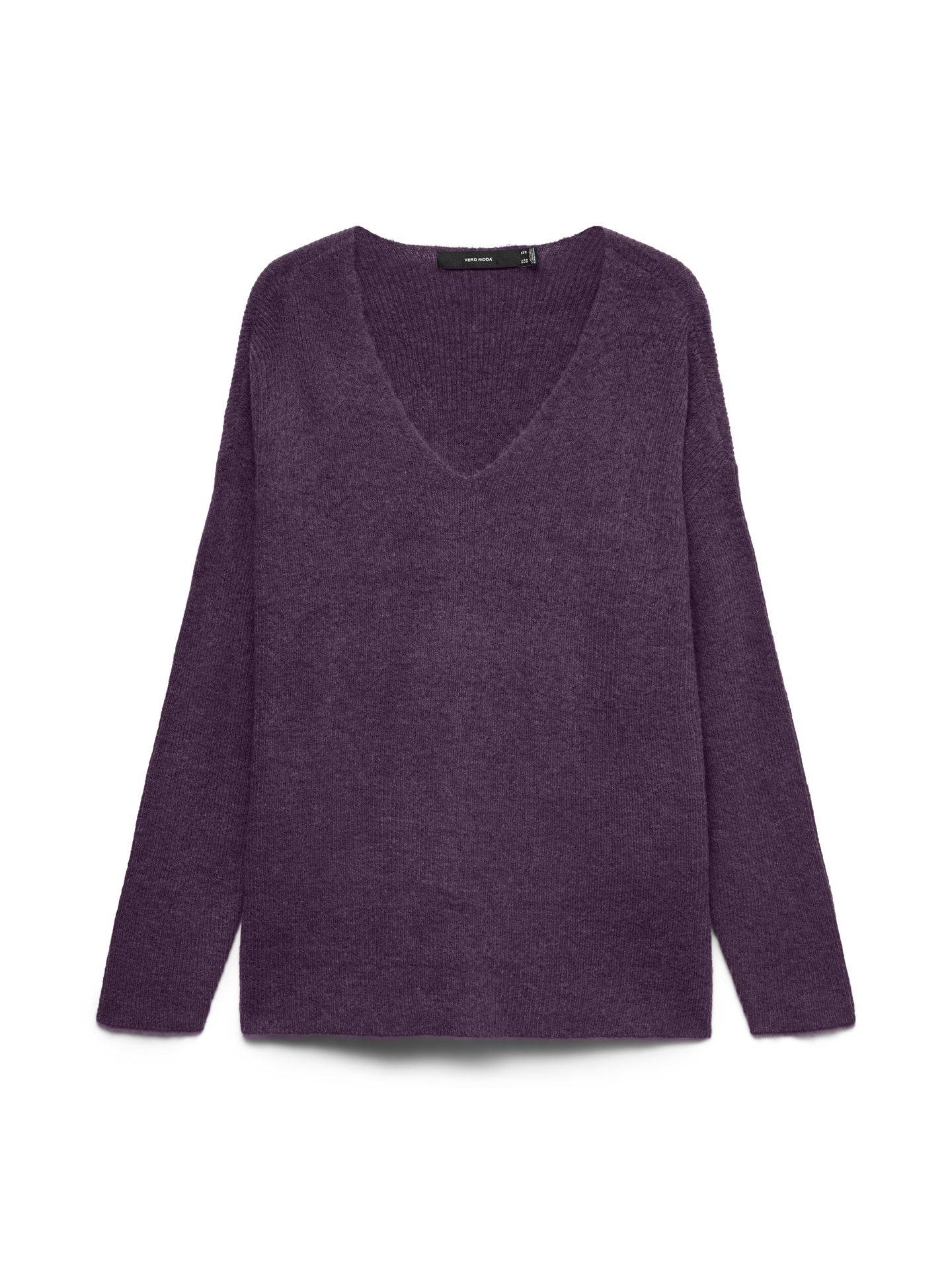 Vero Moda VMCREWLEFILE LS V-NECK BLOUSE NOOS Sweet Grape/W. ELDERBERRY + SILVER 00114980-EKA26011400003773