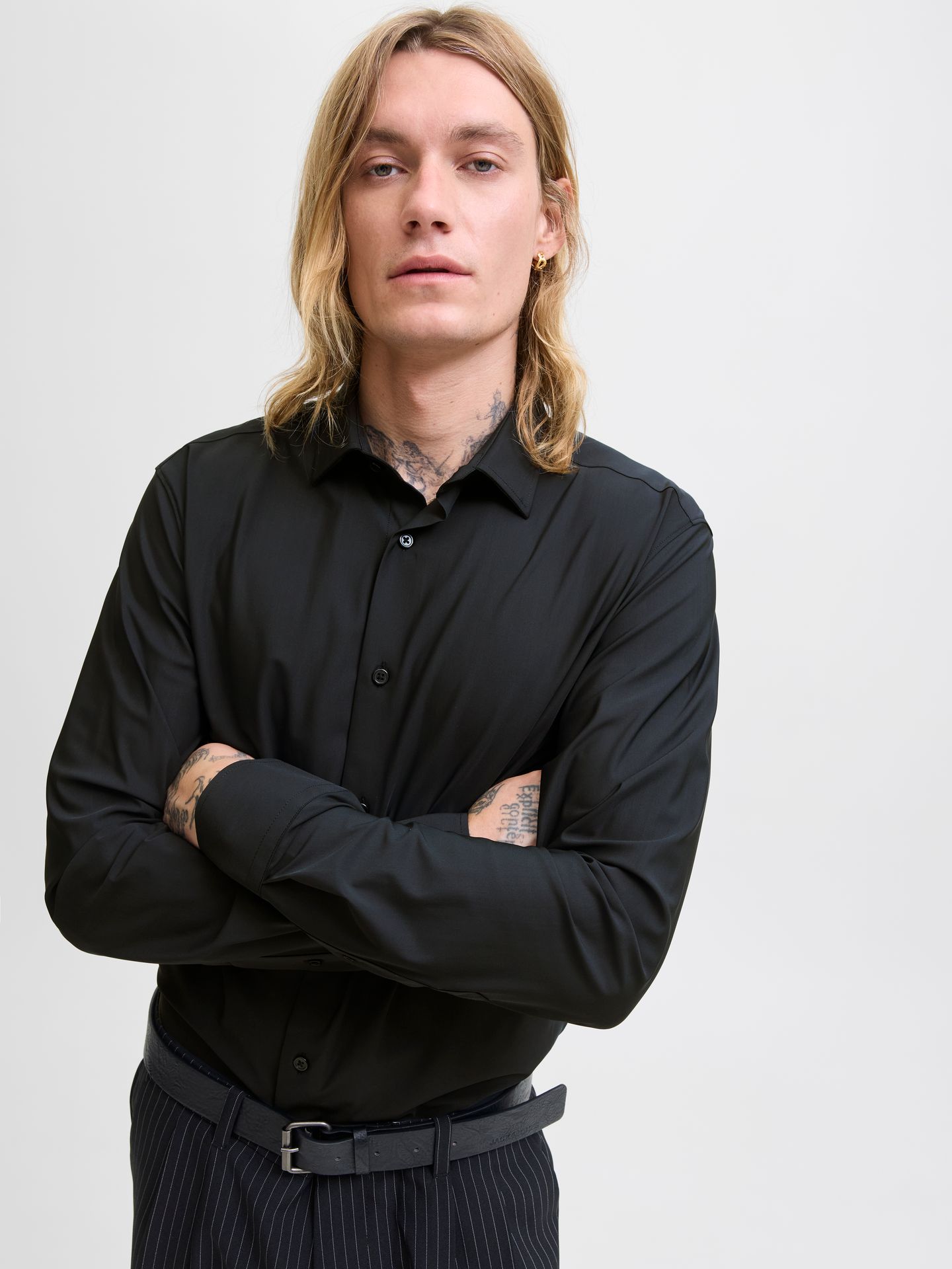 Jack & Jones JPRBLAACTIVE STRETCH LS SHIRT SN Black 2900159892045