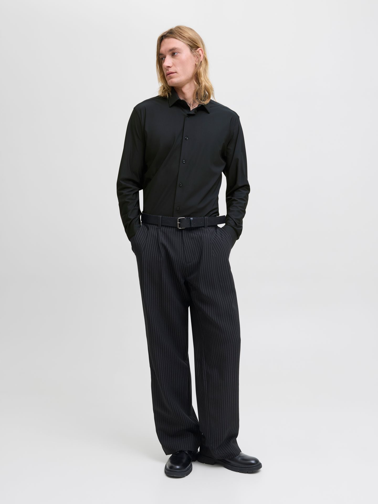 Jack & Jones JPRBLAACTIVE STRETCH LS SHIRT SN Black 2900159892045