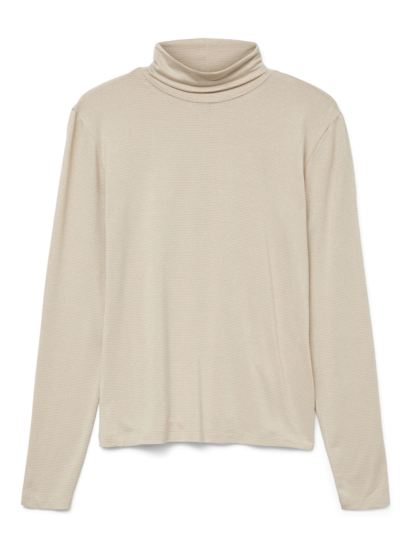 Vero Moda VMLAVA GLITTER LS HIGHNECK TOP NOOS Oatmeal/Grey 00114988-EKA26011400001333