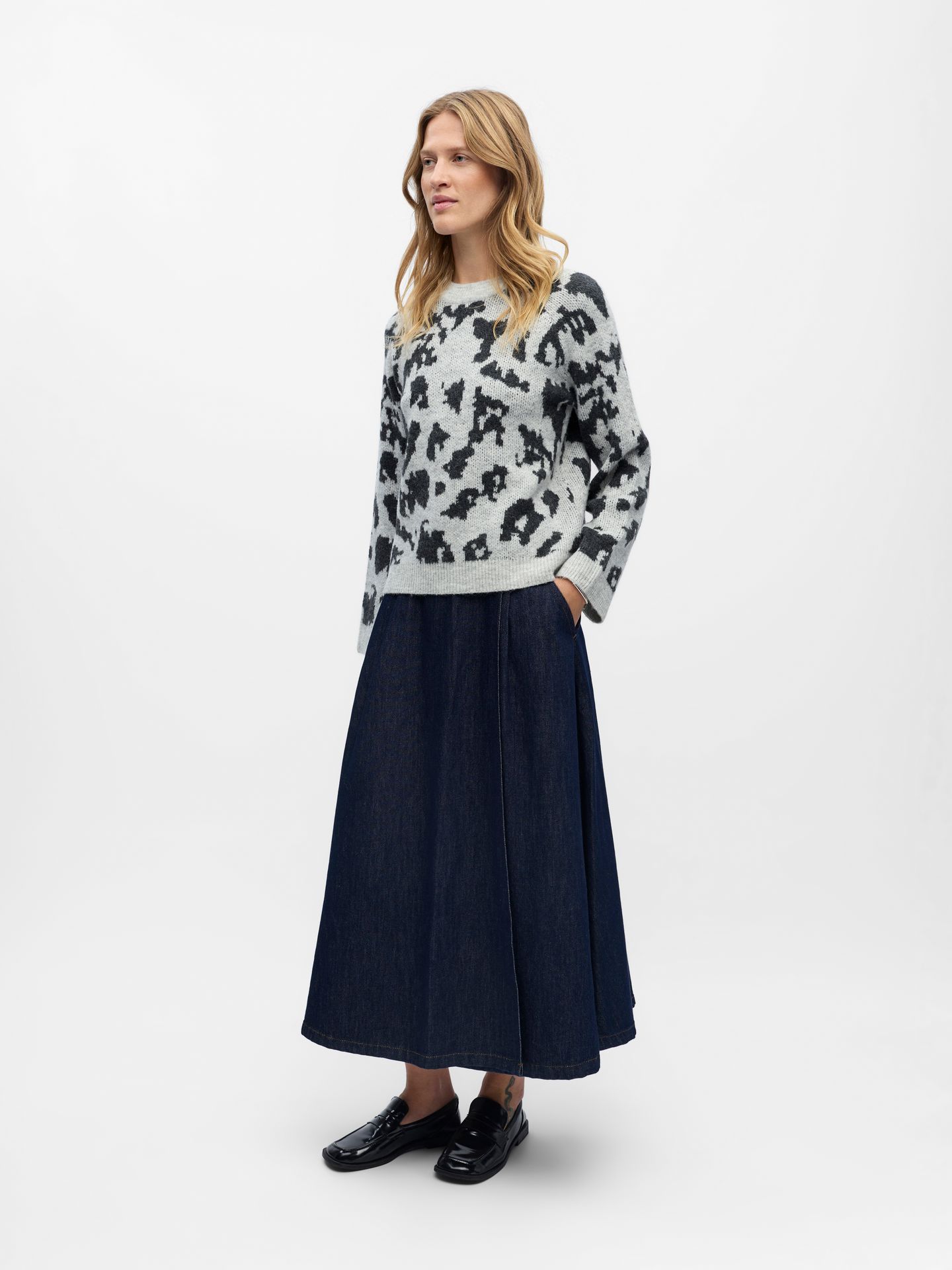 Object OBJDIANA LS RE O-NECK KNIT NOOS Light Grey Melange/Dgm graphic 2900159901013 Object OBJDIANA LS RE O-NECK KNIT NOOS Light Grey Melange/Dgm graphic 2900159901013