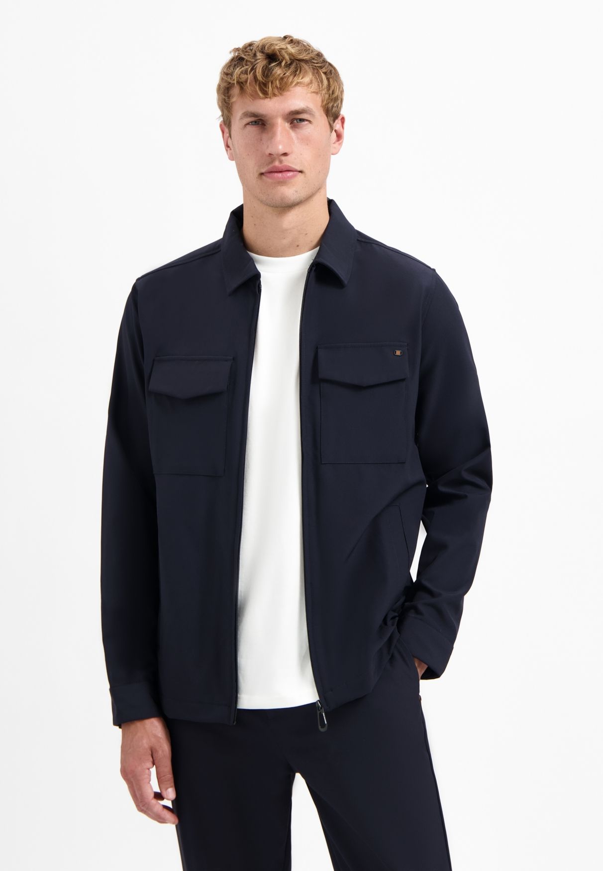 No Excess Overshirt Full Zipper Stretch Sedoc 078 night 00114992-EKA14000100000065